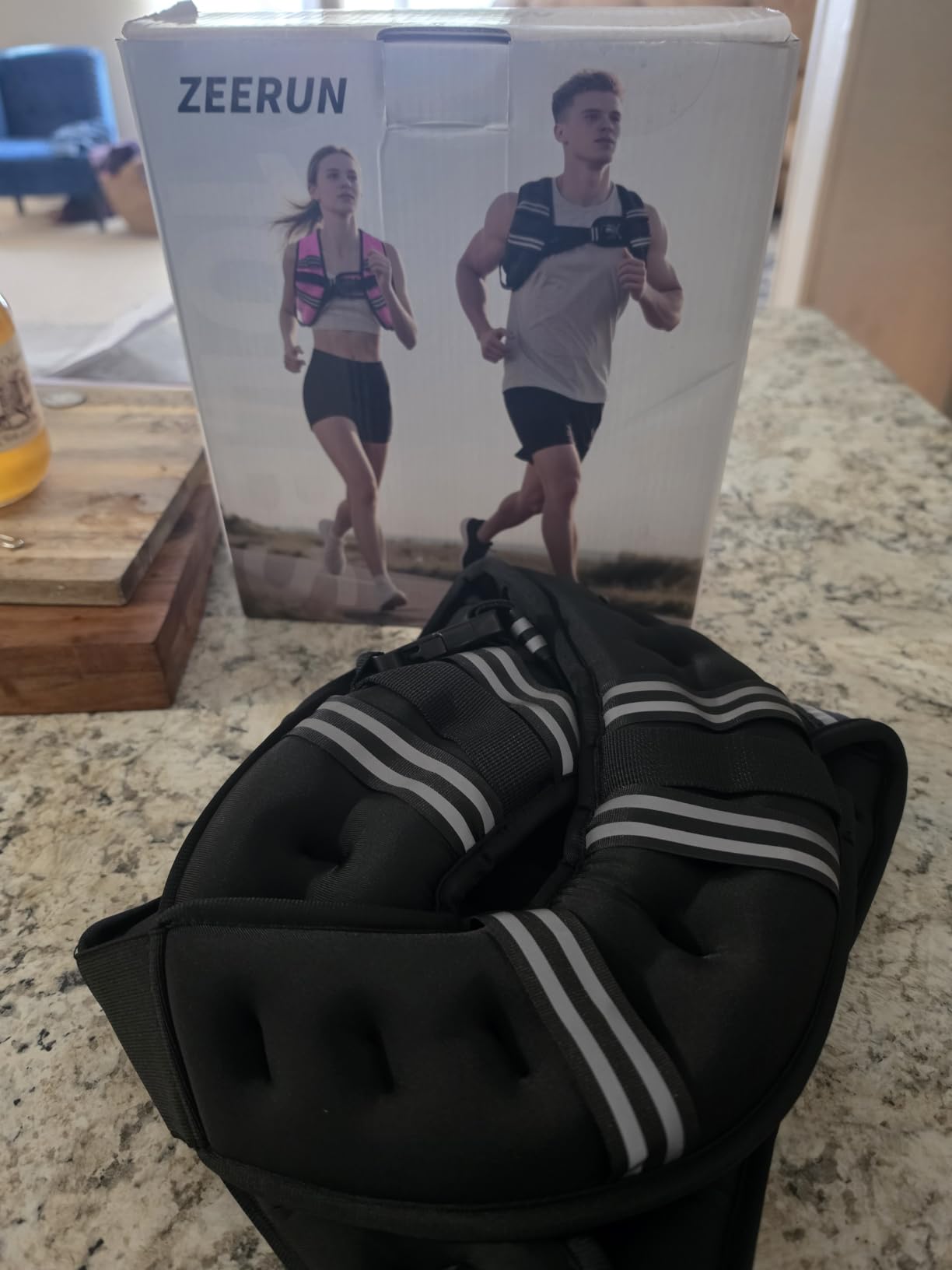 Zeerun Weighted Vest, 6/8/10/12/15/18/20/24/30LB for Men Women | Reflective Stripe Adjustable Buckle, Comfortable Durable Rucking Vest for Walking Running Strength Training customer photo 2