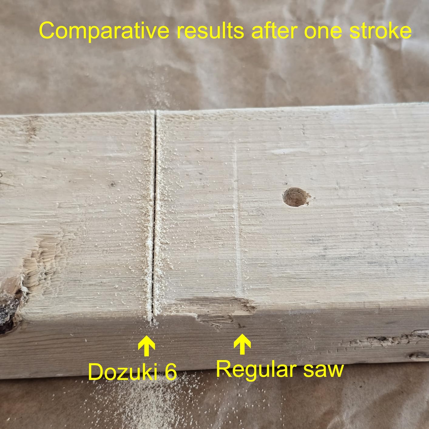 Japanese Pull Saw - Dozuki 6 for Ripcut and Crosscut - Hand Saw for Dovetails, Tenons, Fine Joinery - Dovetail saw - Temple Tool Co. customer photo 2