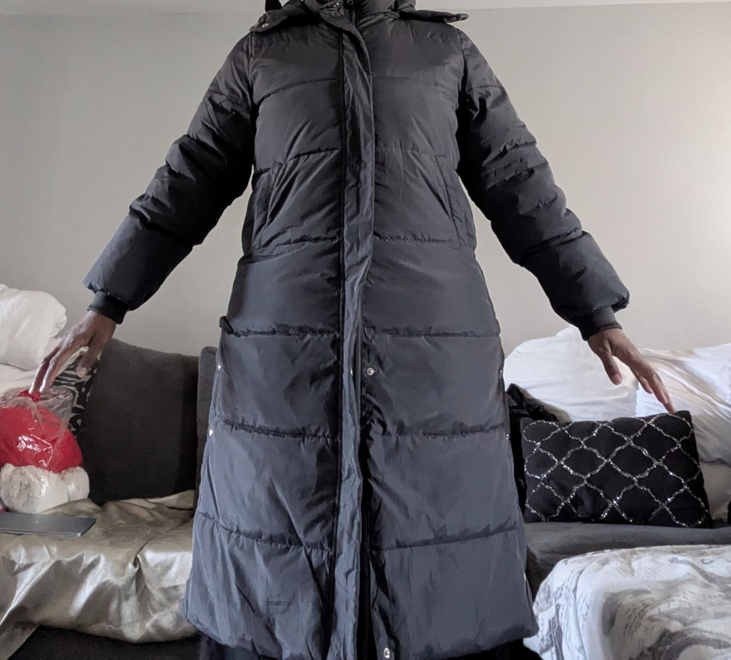 Women Long Puffer Coat Quilted Jacket Winter Parka Heavyweight Jacket customer photo 1