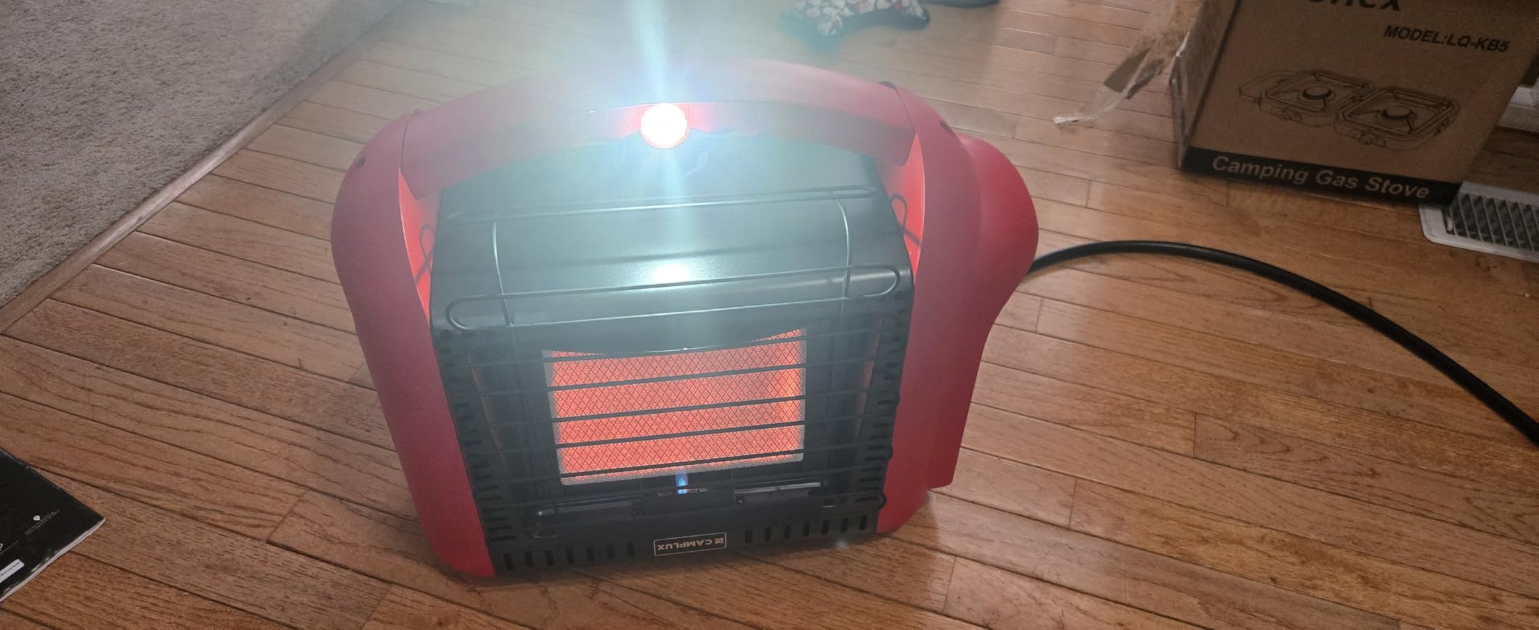 CAMPLUX Portable Propane Heater 8500 BTU, 2 Heating Modes Tabletop Outdoor Heater for Camping, Patio, and Outdoor Gatherings with ODS & Tip-Over Protection, 4.2lbs Ultra Light with Storage Bag customer photo 2