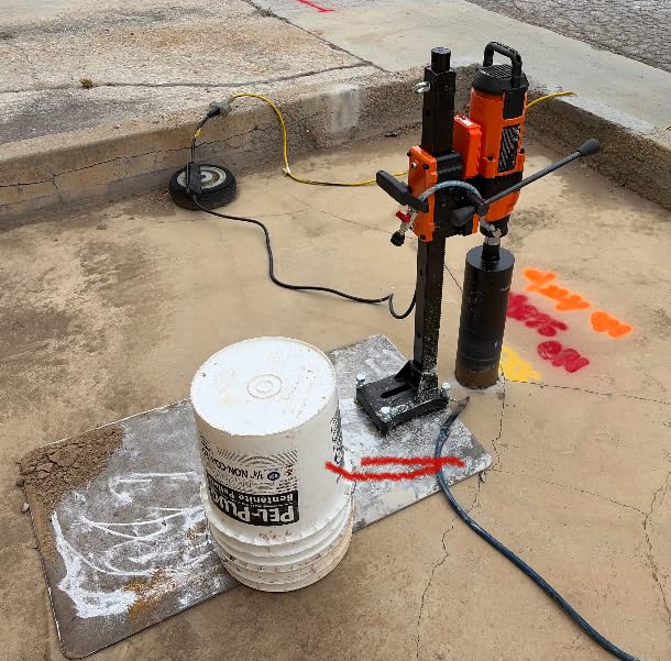 VEVOR Diamond Core Drilling Machine, 0.8-10 in Drilling Diameter, Stand-Mount Dry and Wet Concrete Core Drill Rig with 10 Bits, 470/800 RPM 2-Speed, UNC1 1/4-7 Thread, for Concrete Brick Stone, 2500W customer photo 2