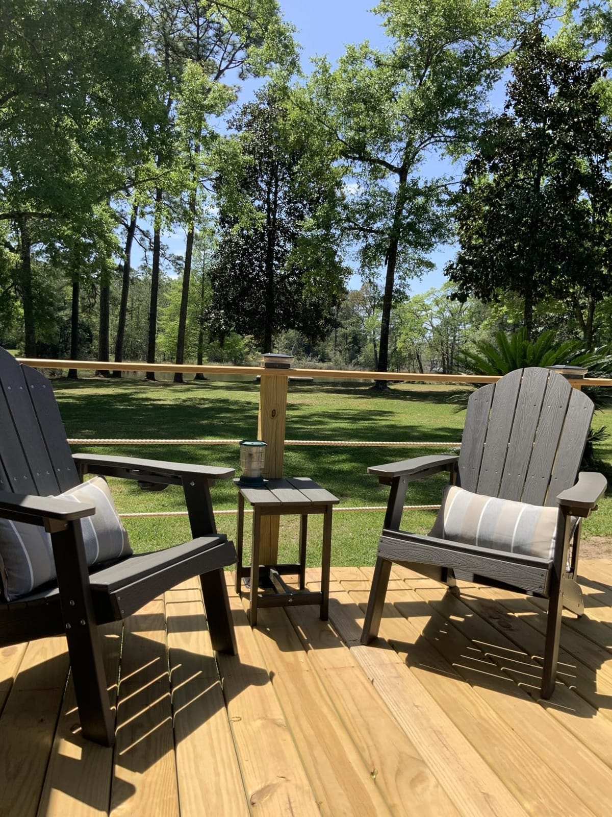 HDPE Adirondack Chairs Set of 4, Black Fire Pit Chairs | All-season weather resistant, ergonomic comfy design, long-time use for patio & resort, holds up to 350 LBS customer photo 1