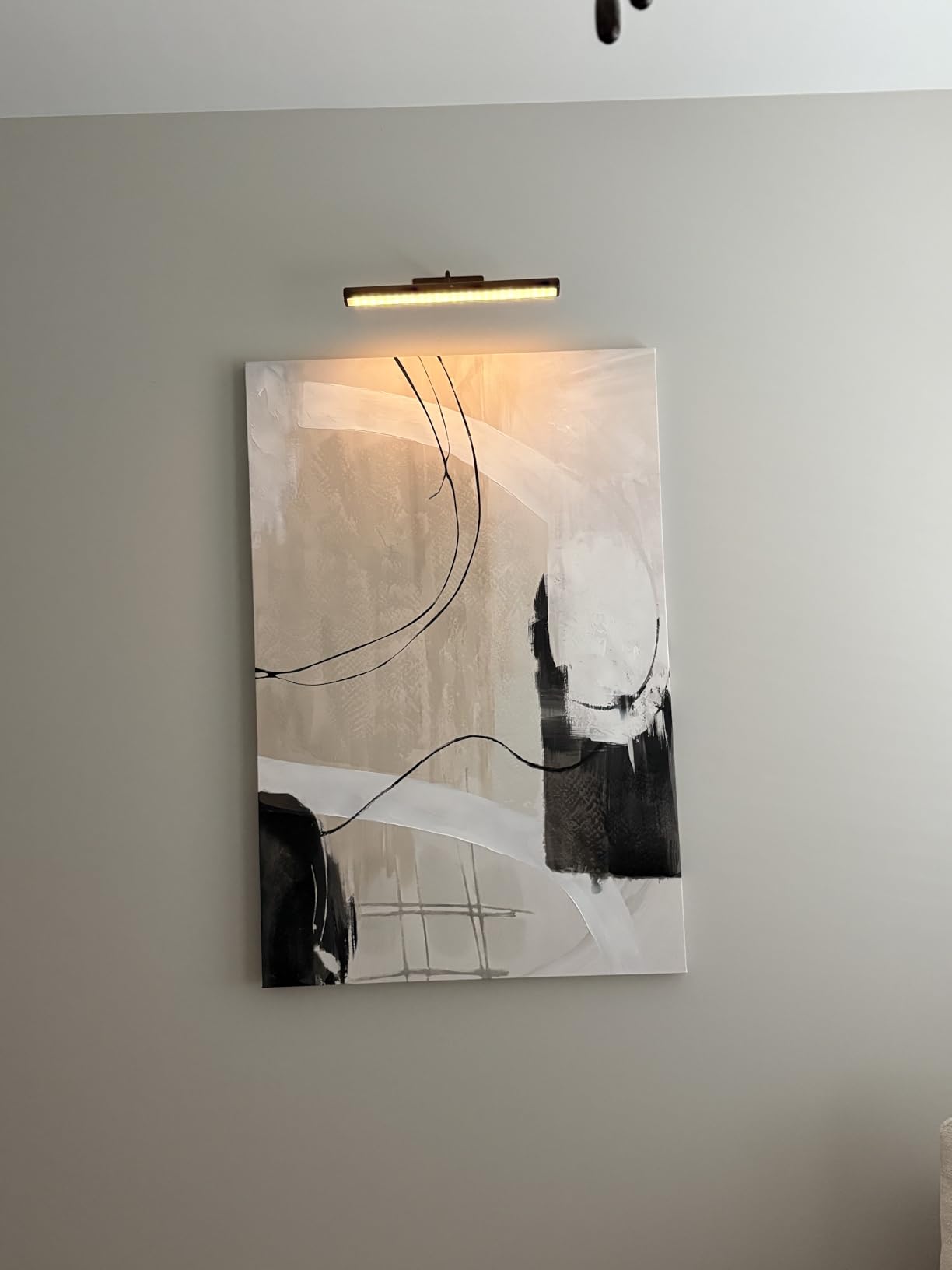 EZVALO 16-inch Picture Light for Wall, Rechargeable Art Light | Gold, 6000mAh Battery, Wireless, Remote Control, 3 Color Temps, Dimmable, Painting, Gallery Light, Living Room, Hallway customer photo 1