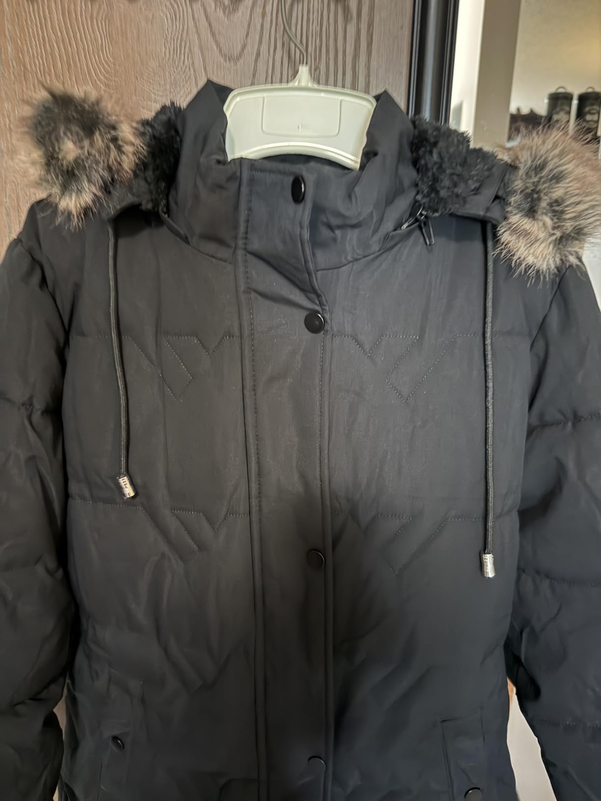 Women's Winter Coat Waterproof Long Insulated Parka with Detachable Hood customer photo 1