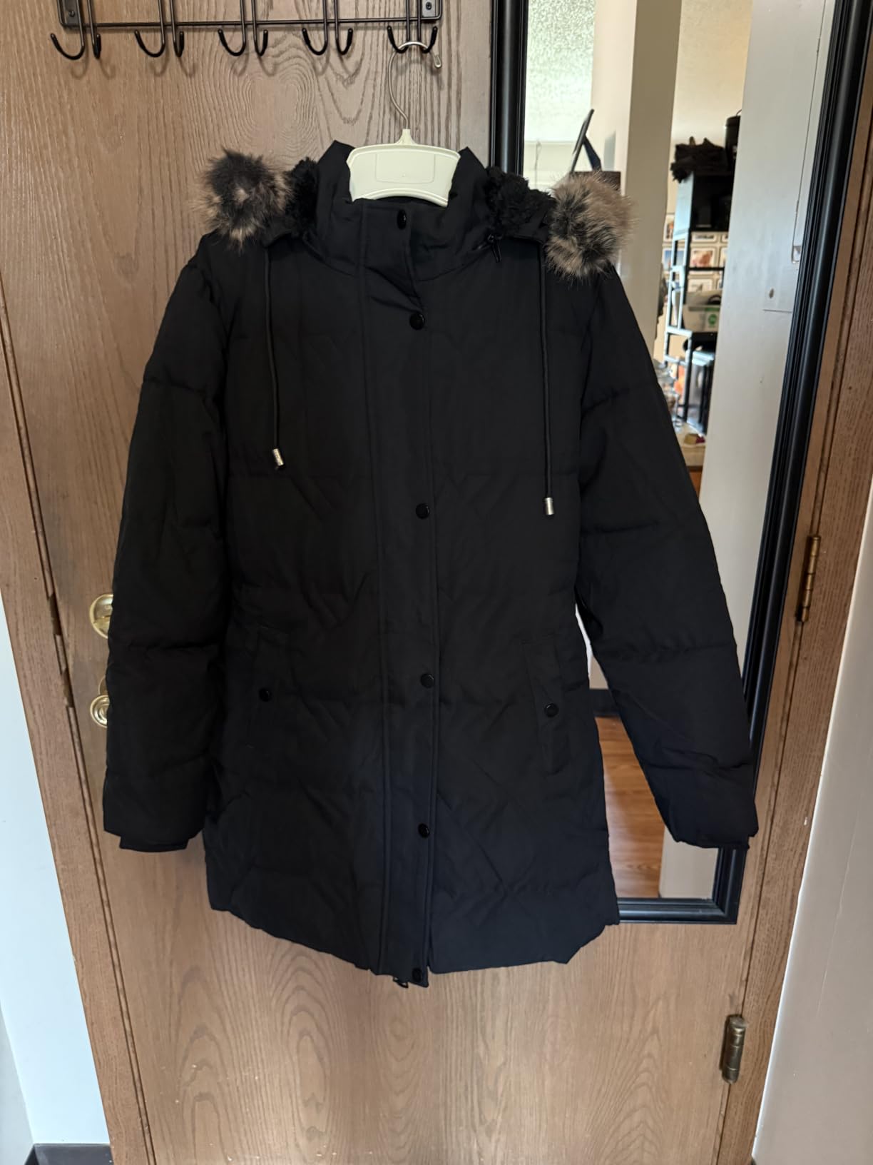 Women's Winter Coat Waterproof Long Insulated Parka with Detachable Hood customer photo 2