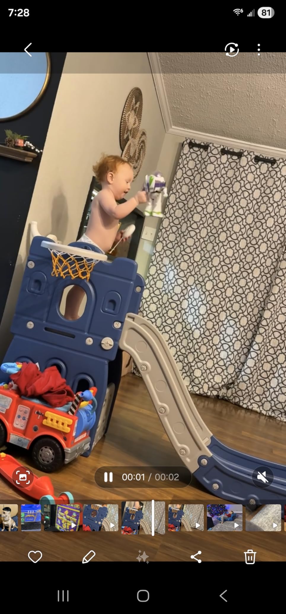 Toddler Slide for Kids, 6 in 1 Slides for Toddler 1-3 Indoor Outdoor | Toddler Slide with Basketball Hoop, Golf Game & Telescope, L-Shaped Baby Slide Climber Playset For Toddlers 1-3, BIERUM customer photo 1