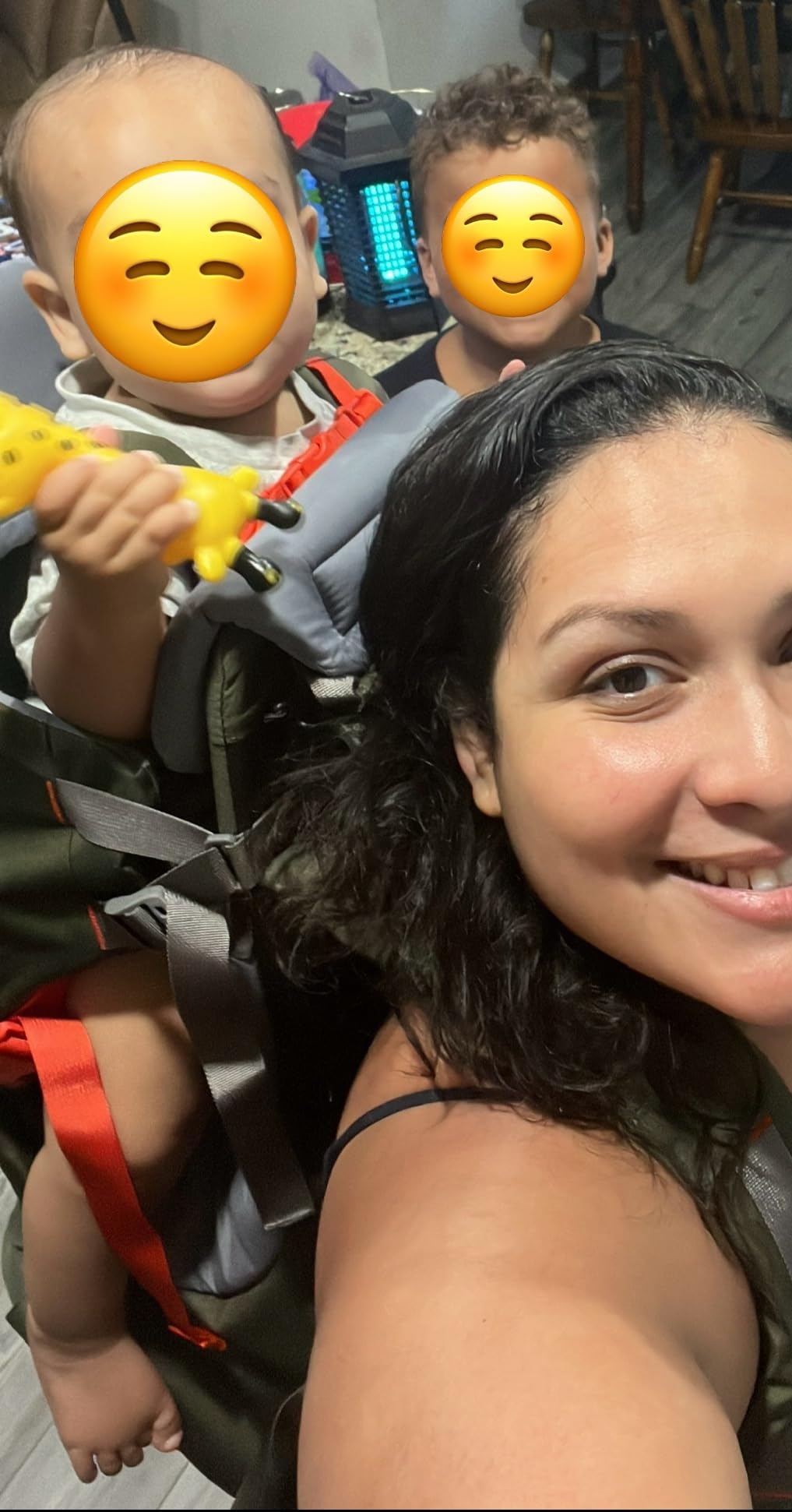 WIPHA Toddler Hiking Carrier, Baby Backpack with Sun Canopy & Storage, Sand customer photo 2