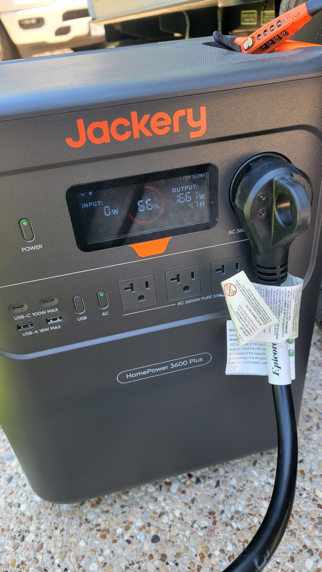 Jackery HomePower 3600 Plus Portable Power Station, 3600W AC Output, 3584Wh LFP Solar Generator, Expandable up to 21kWh, Essential Home Backup for Home Use, Emergencies, RV customer photo 1