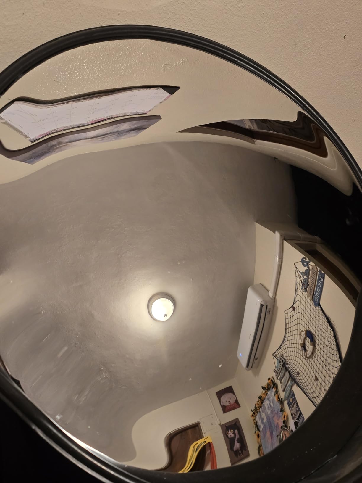 SecurityMan Large 24 Inch Convex Mirror for Blind Spots - Shatterproof Polycarbonate, 180° Wide View for Driveways, Intersections, Warehouses, Roads, and Large Areas - Indoor & Outdoor Security Mirror customer photo 2