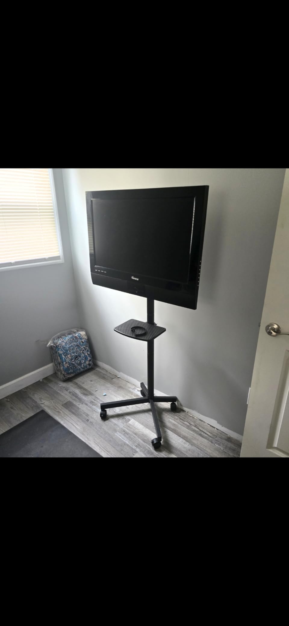 Portable Rolling TV Stand with Shelf for 32-85 in TVs up to 150 lbs customer photo 2