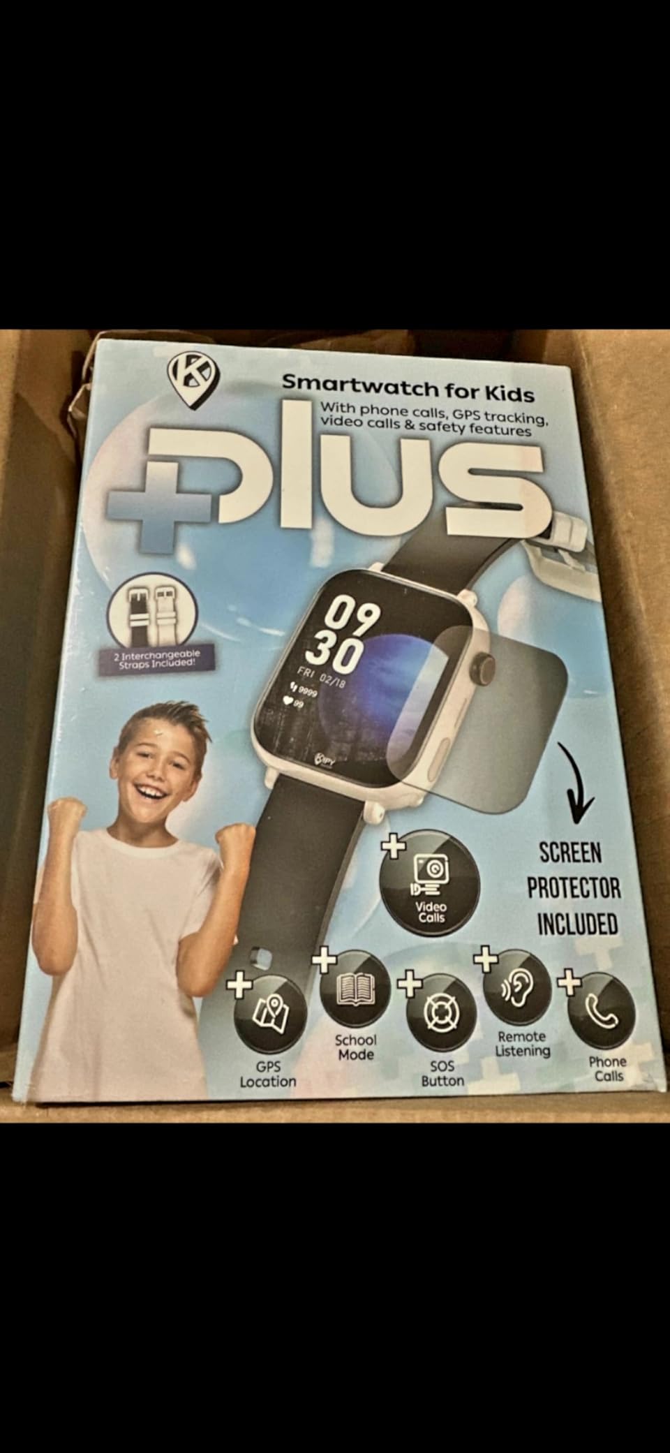 Kipywatch Smartwatch for Boys, Kids Watch with GPS Tracker, Video Calling | 4G Kids Phone Watch, Parental App, Low Subscription - Safety Alert, School Mode - Interchangeable Strap - Back to School Gift customer photo 1