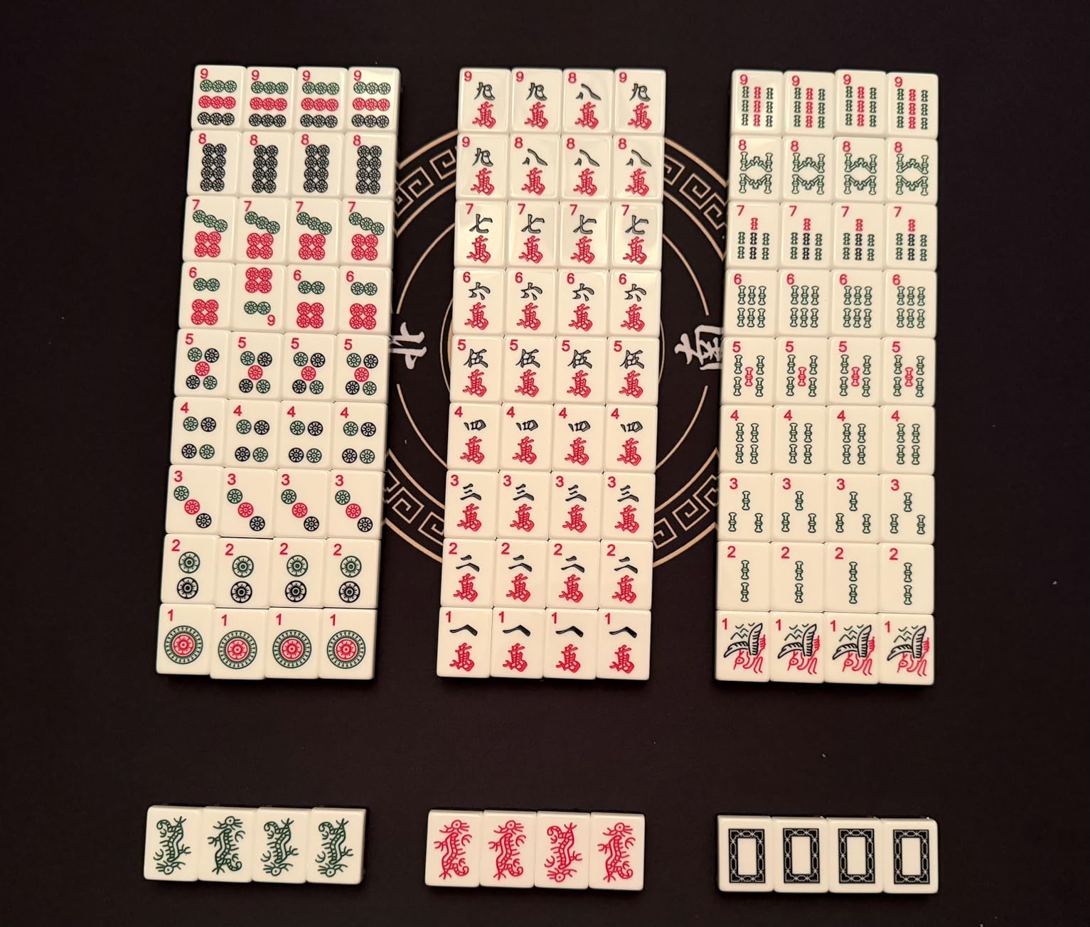 Yellow Mountain Imports American Mahjong Set, Jade Horizon - 166 Tiles with Wooden Racks & Pushers, Wright Patterson Scoring Coins, Dice, Wind Indicator, and Soft Beige Case customer photo 2