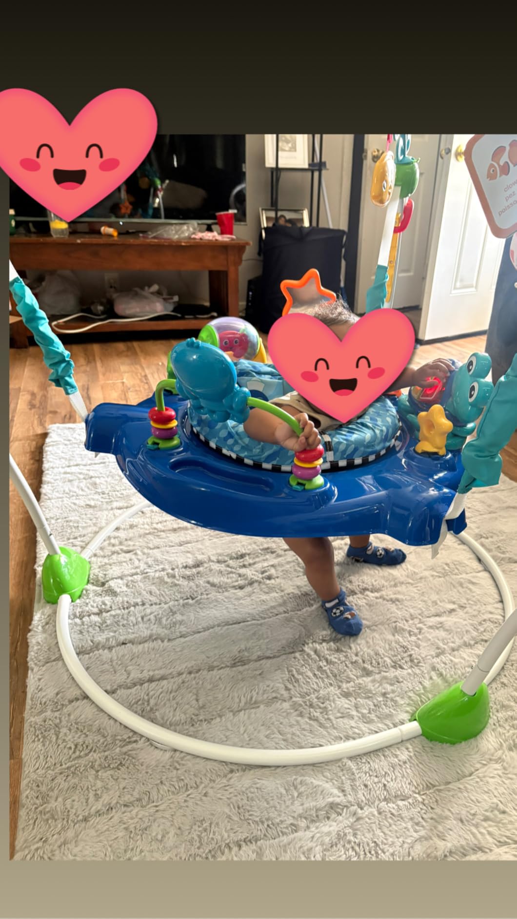 Baby Einstein Farm Explorers Jump & Learn Barnyard 2-in-1 Baby Jumper Activity Center with Interactive Toys, Music, Lights, & Sounds, Ages 6-12 Months customer photo 2