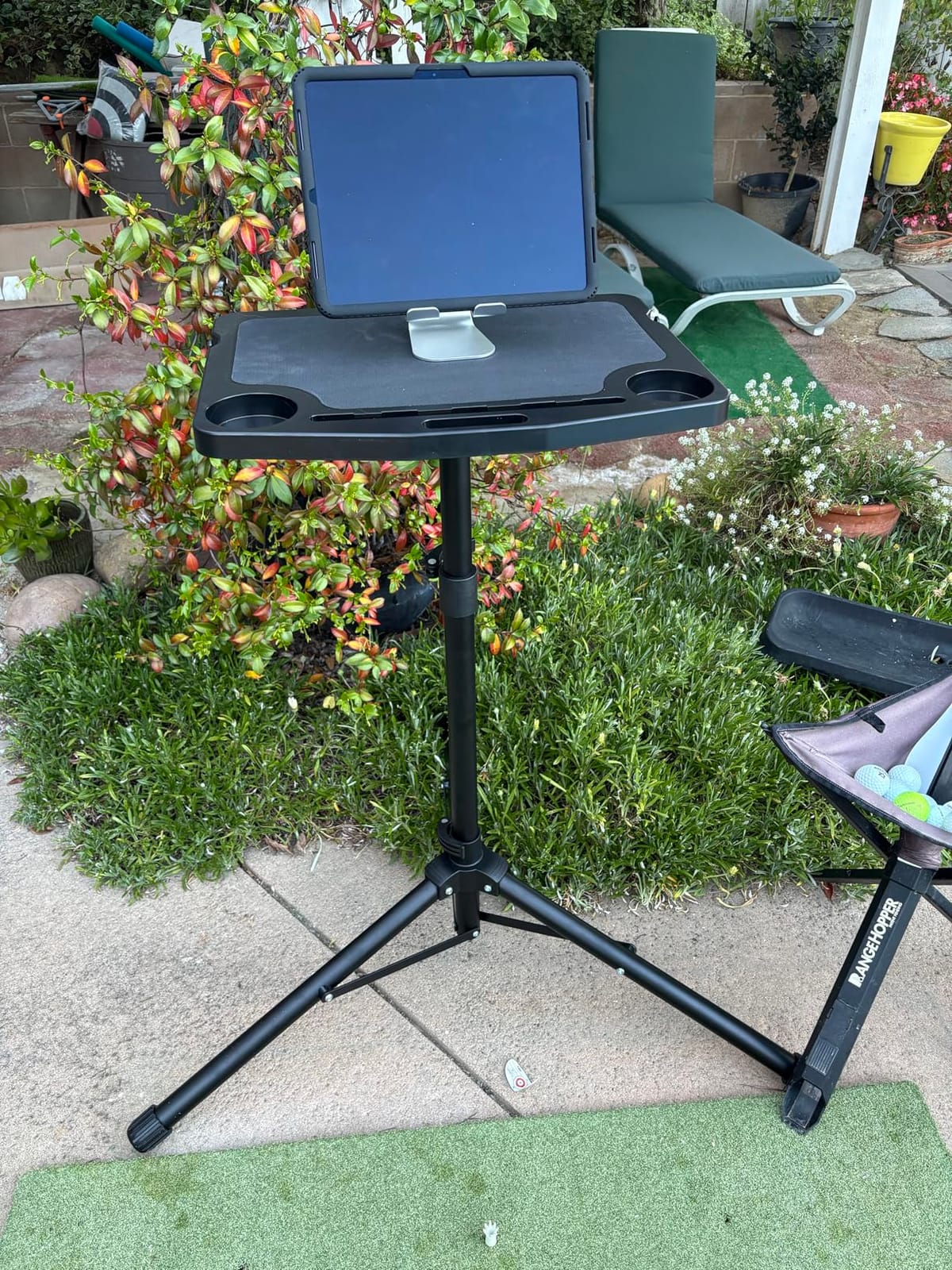 Indoor Cycling Desk - Foldable Tabletop with Non-Slip Surface - Adjustable Height Computer Stand, Bike Trainer & Treadmill Desks customer photo 2