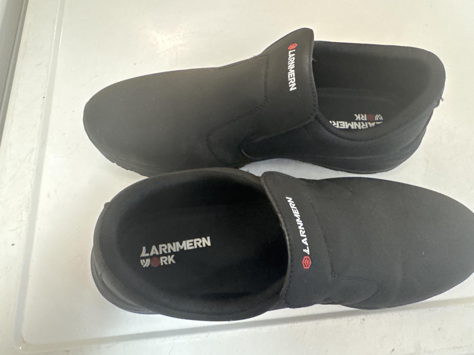 LARN SAFETY Non Slip Work Shoes Men Waterproof Restaurant Kitchen Chef customer photo 2