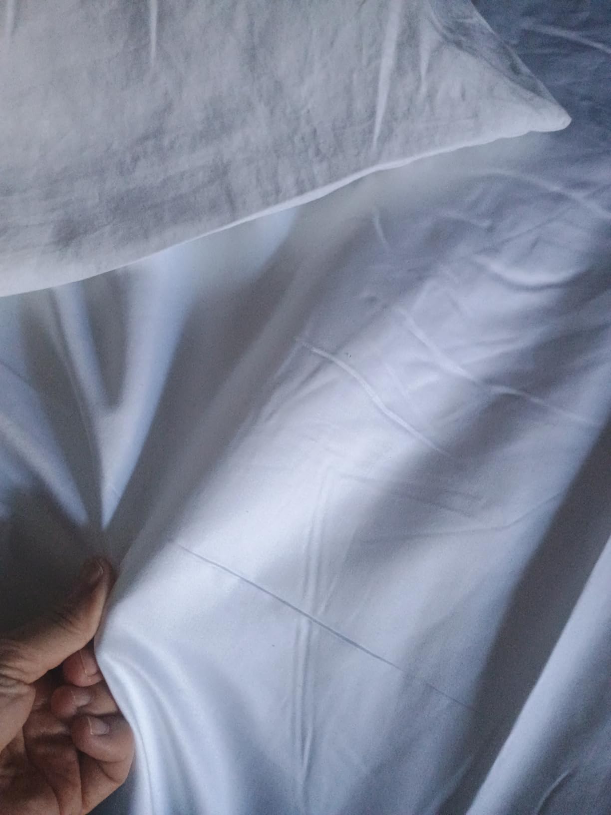 LANE LINEN Queen Sheet Set 100% Egyptian Cotton Sateen - French Blue | Queen Bed Sheets - 4-Piece Set, 16
