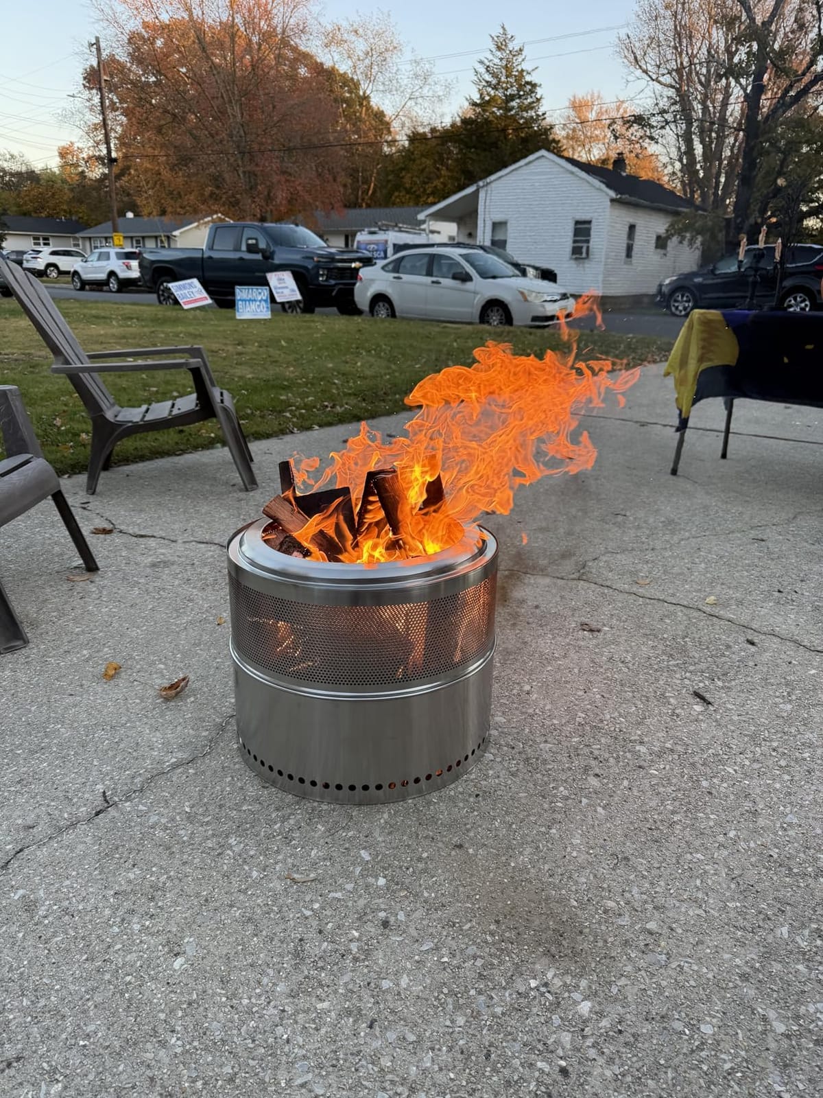 Smokeless Fire Pit 20 Inch, Portable Stainless Steel Firepit Outdoor | 360° Airflow Low Smoke Wood Burning Fire Pit for Camping, RV & Patio, With Grill Grate, Carry Bag & Heat-Resistant Gloves customer photo 2