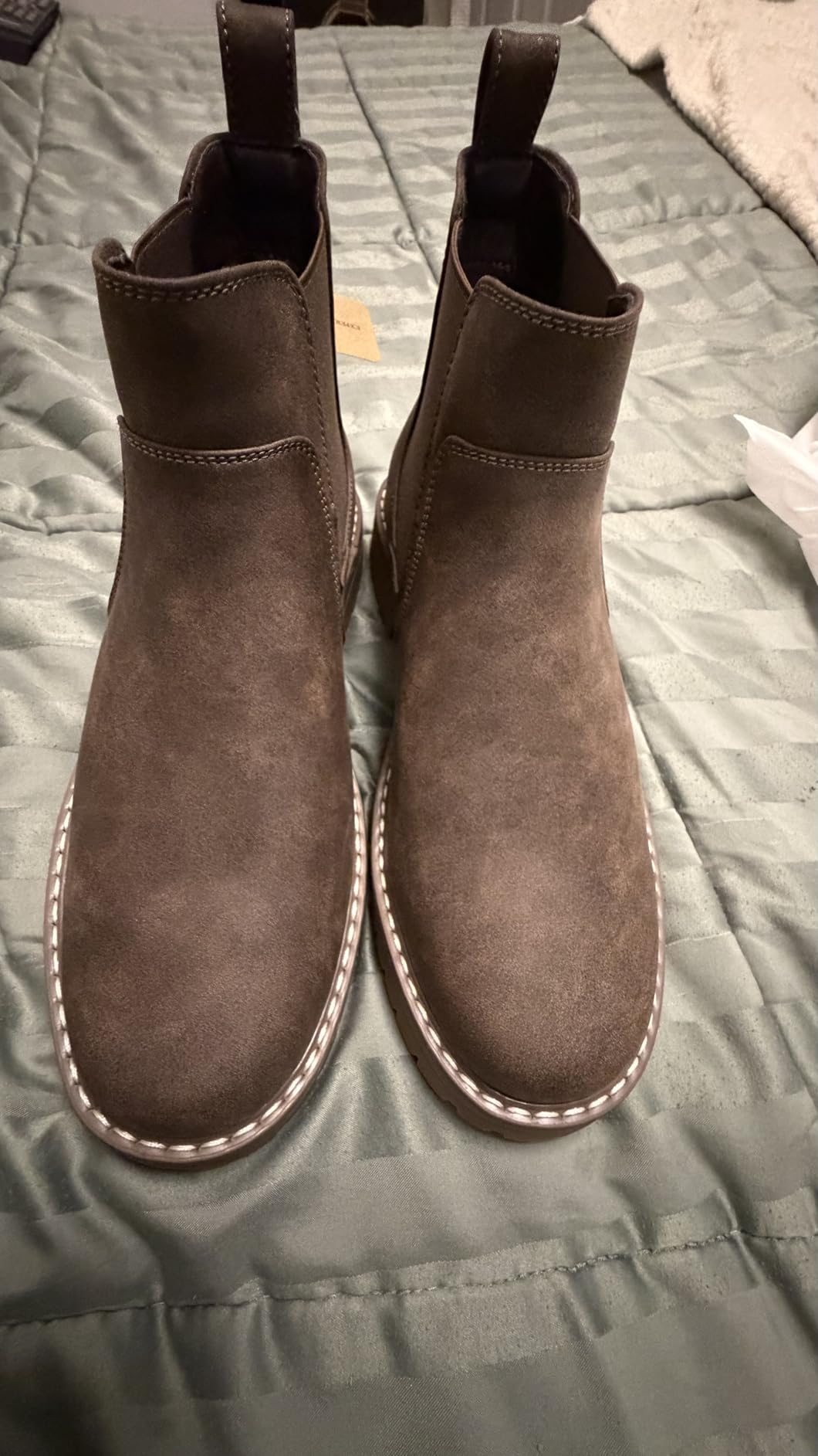 Men's Chelsea Boots Matte Slip On Business Ankle Dress Shoes customer photo 2