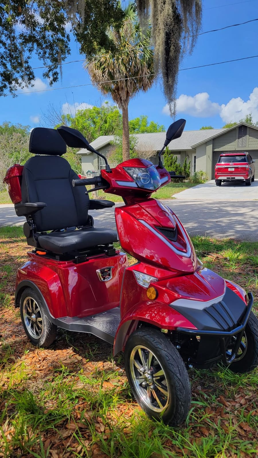 Heavy Duty Electric Mobility Scooter: Adults Seniors 1000W All Terrain 4 Wheel Powered Scooter - 500lbs Capacity, Travel 25-32 Miles Range, 15mph Fast Speed w/Safety Belt/USB Charger/Basket/Cover customer photo 2