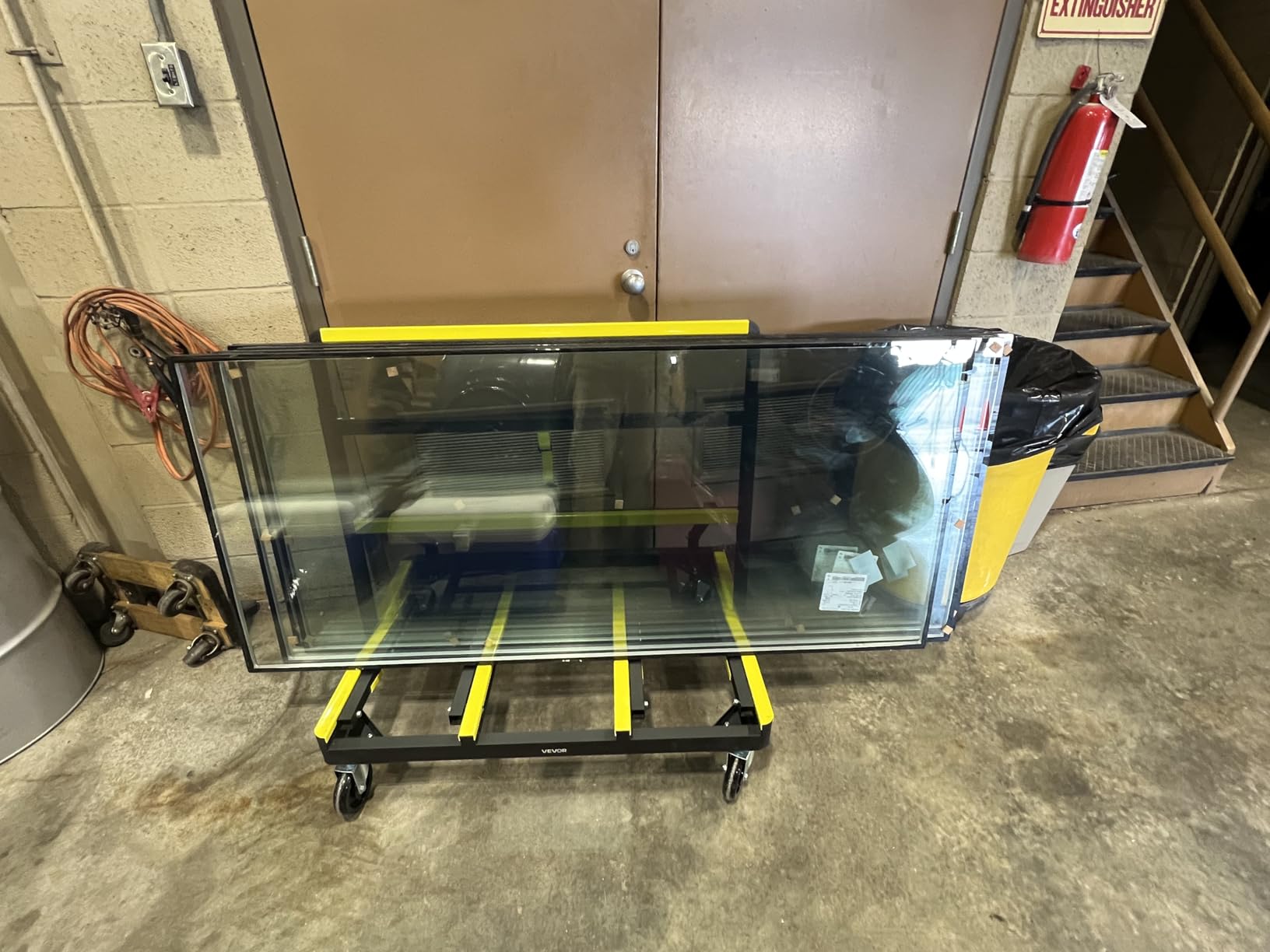 VEVOR Drywall Cart Dolly, 1800 lbs Load Capacity, Steel Panel Dolly with 4 Swivel Casters & Expandable Deck, Foldable Panel Truck Cart with Tie-Down Strap for Handling Plywood, Plasterboard, Glass customer photo 2