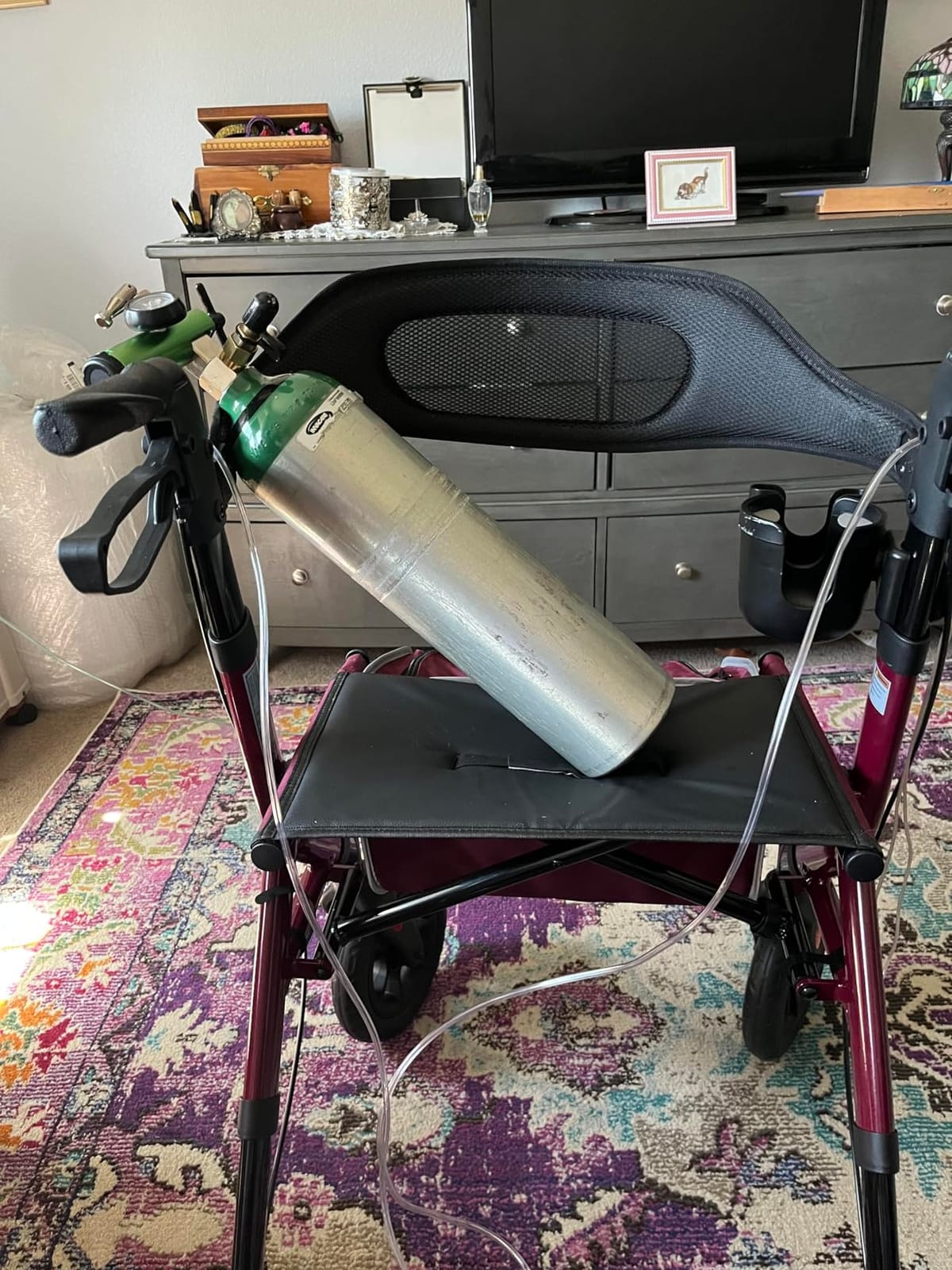 HOMLAND All-Terrain Rollator Walker with Seat for Seniors, Aluminum Frame customer photo 2