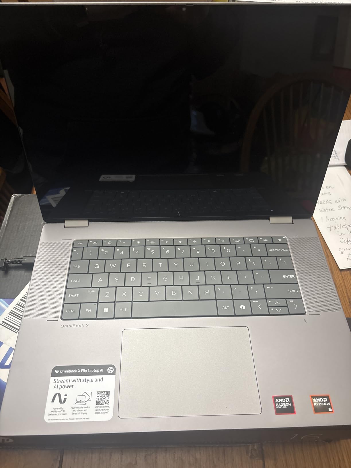 HP OmniBook X Flip Copilot+ PC 16 inch 2K Touch 2-in-1 Laptop, AMD Ryzen AI 5 340, 16GB DDR5 RAM, 512GB SSD, Backlit KB, Copilot+ PC, Windows 11 Home, Meteor Silver, 16-ar0013dx customer photo 1
