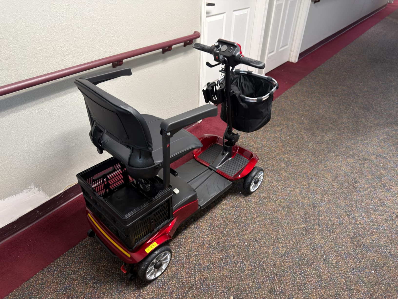 Foldable 4-Wheel Mobility Scooter for Adults – Portable Motorized Scooter with 330 lbs Capacity, Detachable Battery, Dual Baskets, Cup & Phone Holder, Blue customer photo 2