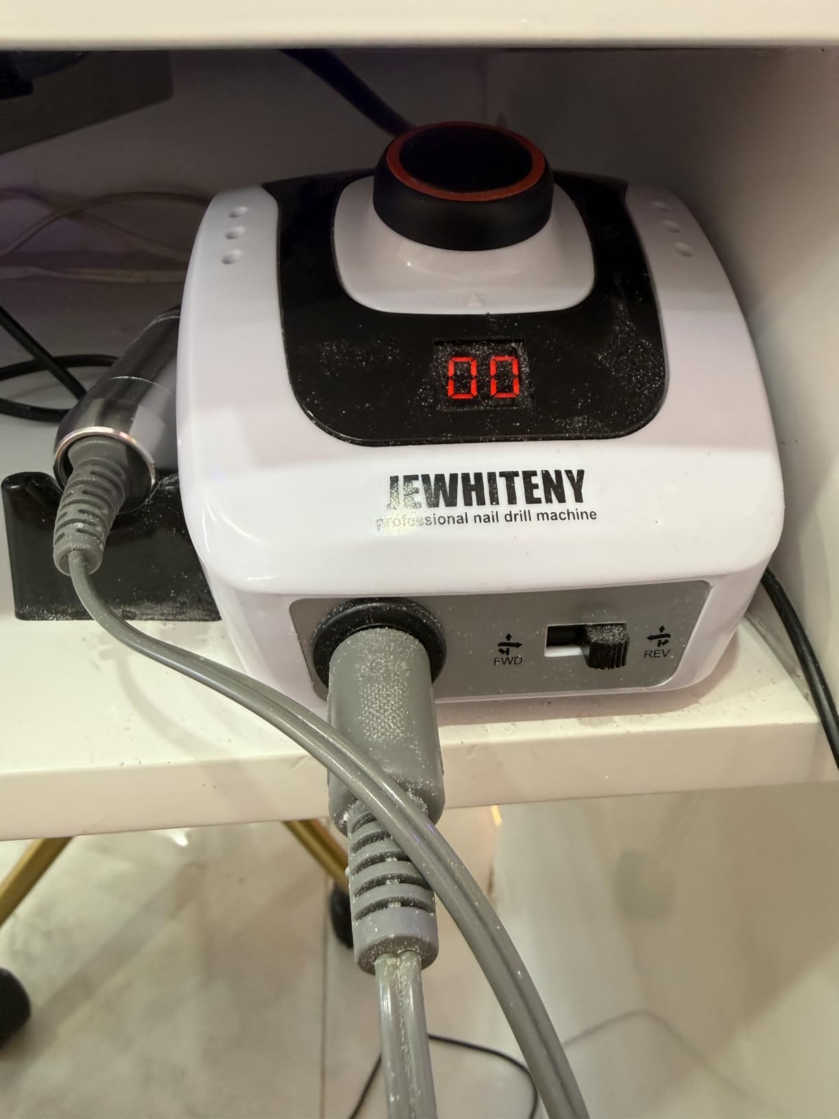 JEWHITENY Portable Nail Drill SG717 Electric Nail File,45000RPM Professional Rechargeable Nail E-File Machine for Acrylic Gel Nails,Remove Nail Gel Polish(Purple) customer photo 2