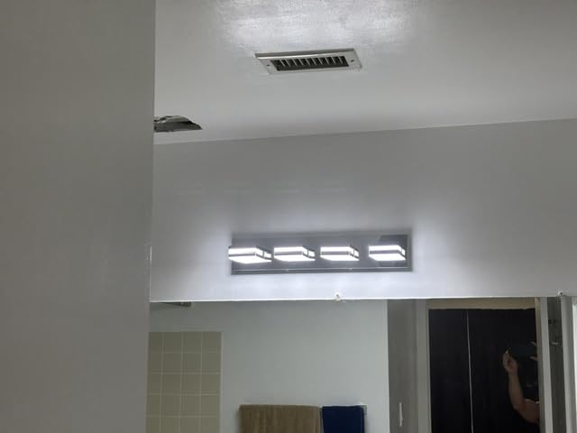 IZORRO LED Modern Bathroom Lights Fixtures(3-Light, Dimmable, 360°Rotate), Matte Black Acrylic Wall Lighting, Vanity Lights for Bathroom Over Mirror - 6000k 16In (No Assembly Required) customer photo 1
