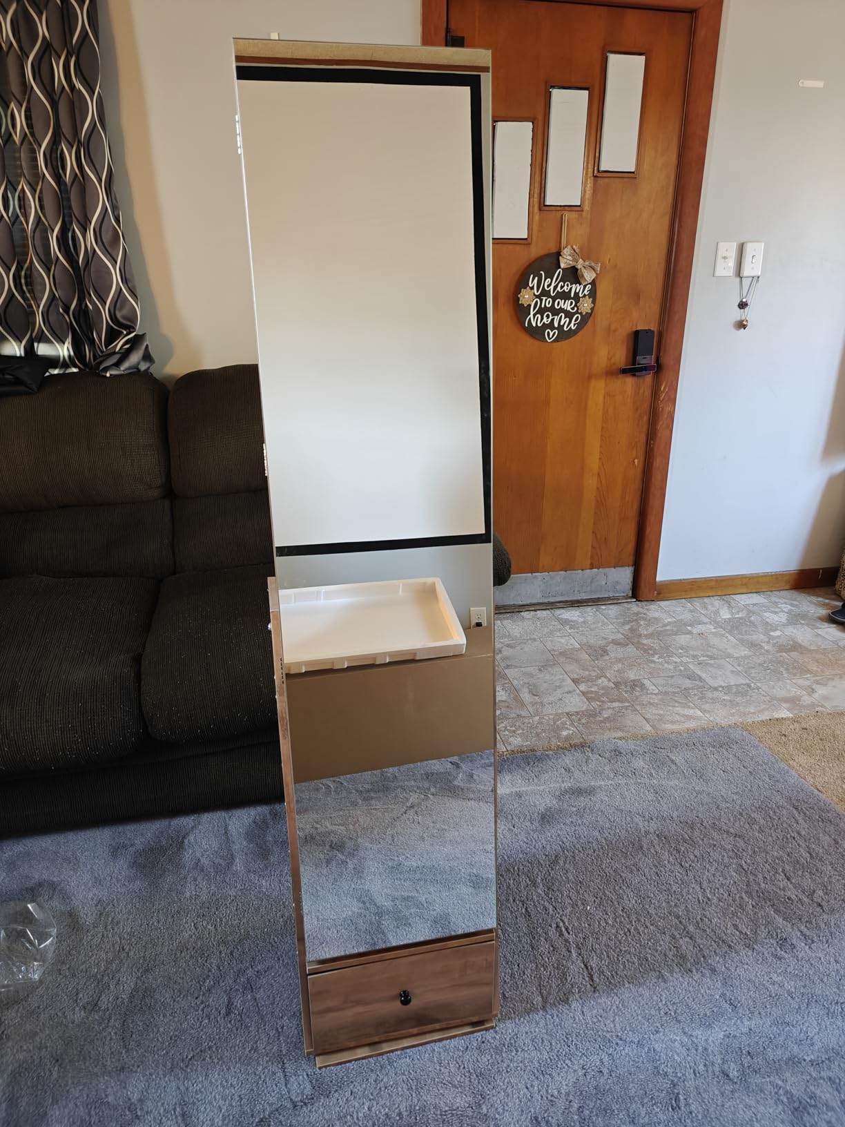 Nicetree 360° Swivel Jewelry Cabinet, Full Length Mirror, Lockable customer photo 2