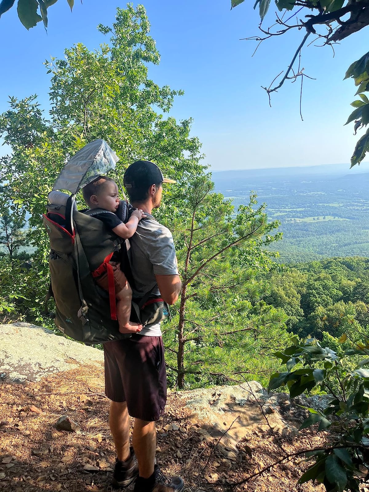 WIPHA Toddler Hiking Carrier, Baby Backpack with Sun Canopy & Storage, Blue customer photo 1