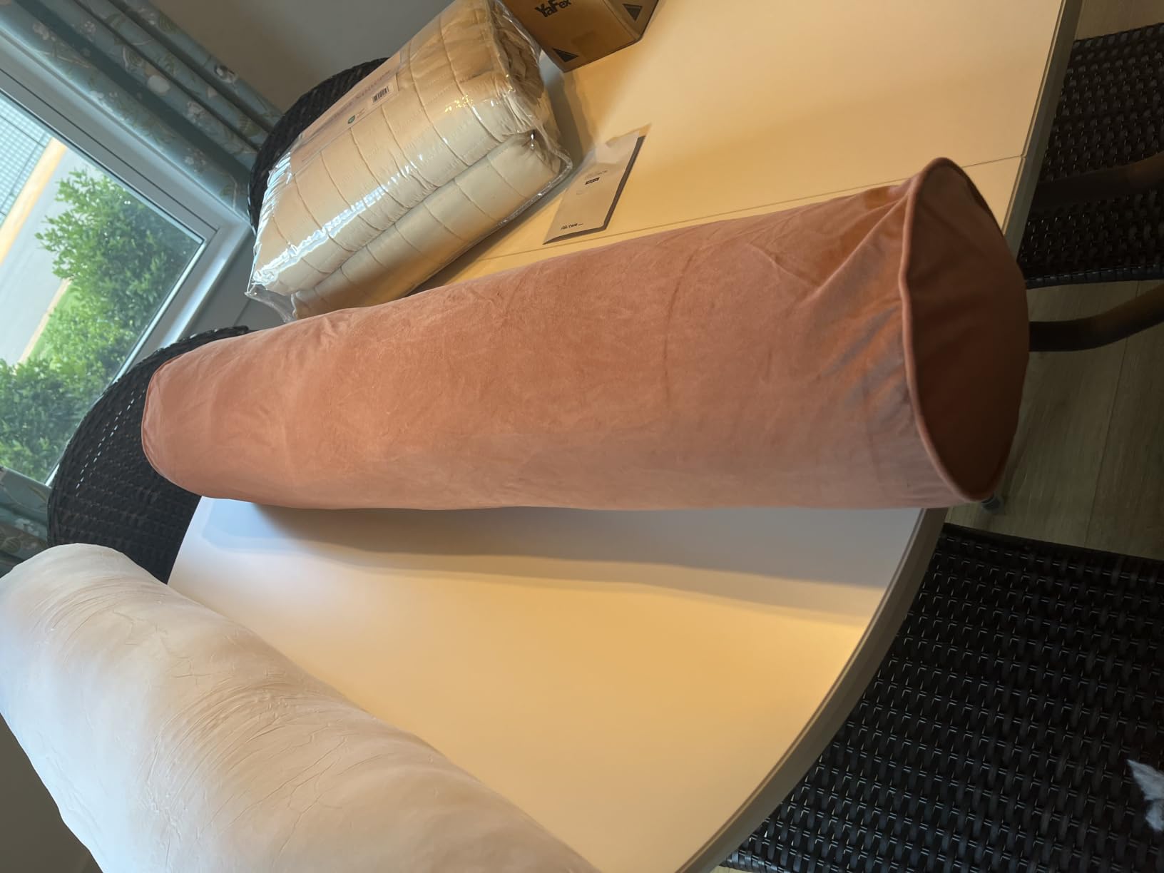 Body Pillow for Adults, Long Round Pillow, Big Cylindrical Pillow, Large Full Bolster Pillows for Side Sleepers (Steel Gray, 47.24