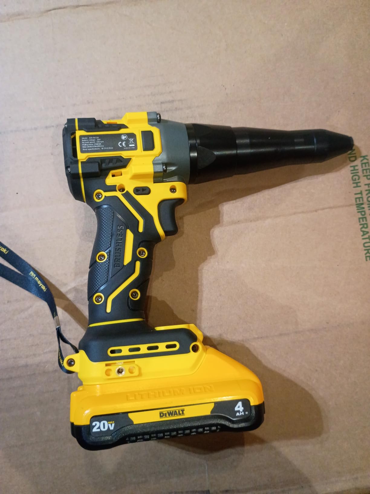Cordless Rivet Gun Compatible with Dewalt 20V 60V MAX Battery, Tool Only customer photo 2