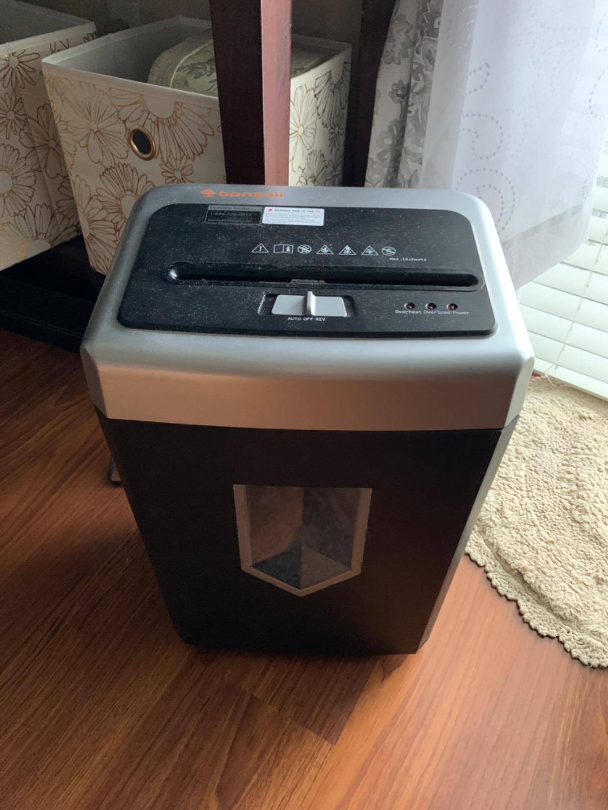 Bonsaii 200-Sheet Auto Feed Micro Cut Heavy Duty Paper Shredder for Office | 60-Min Nonstop Run, P4 High Security, Anti-Jam, 58dB Ultra-quiet, 8.1-Gal Bin with Casters, Large Commercial Shredder C283-A customer photo 2