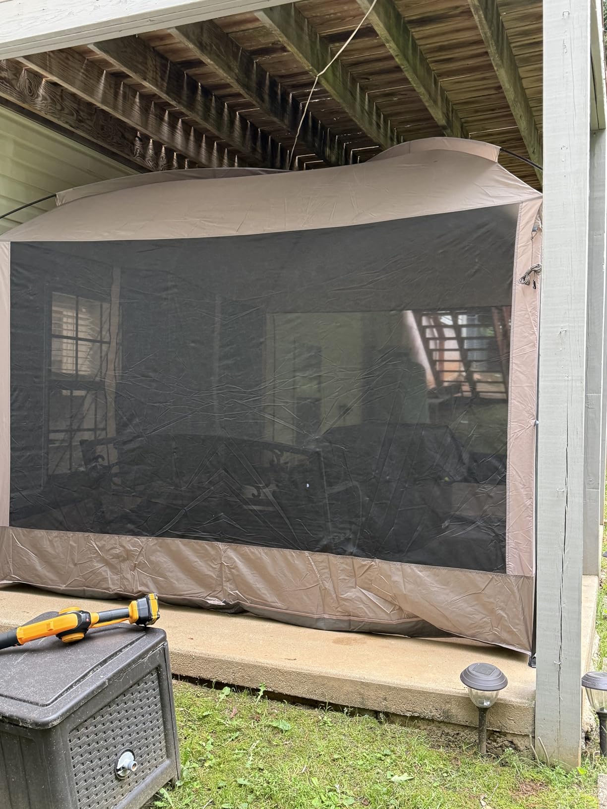 EVER ADVANCED Magnetic Screen House Room 11x9ft, Hands-Free Entry, Screenhouse with Sun Protection for Camping & Picnic, 11x9ft Camping Tent Canopy Shelter with Mesh, Green customer photo 1