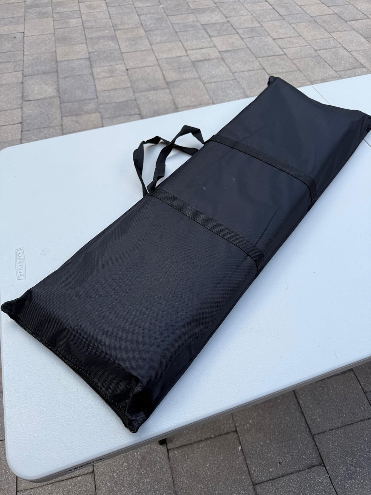 Zonon Banner Stand 36'' x 90'' Tension Fabric Display Backdrop Portable Multi-purpose Stand Backdrop Banner Display for Trade Show Events Indoor Outdoor Advertising, with Base Plate and Carrying Bag customer photo 1