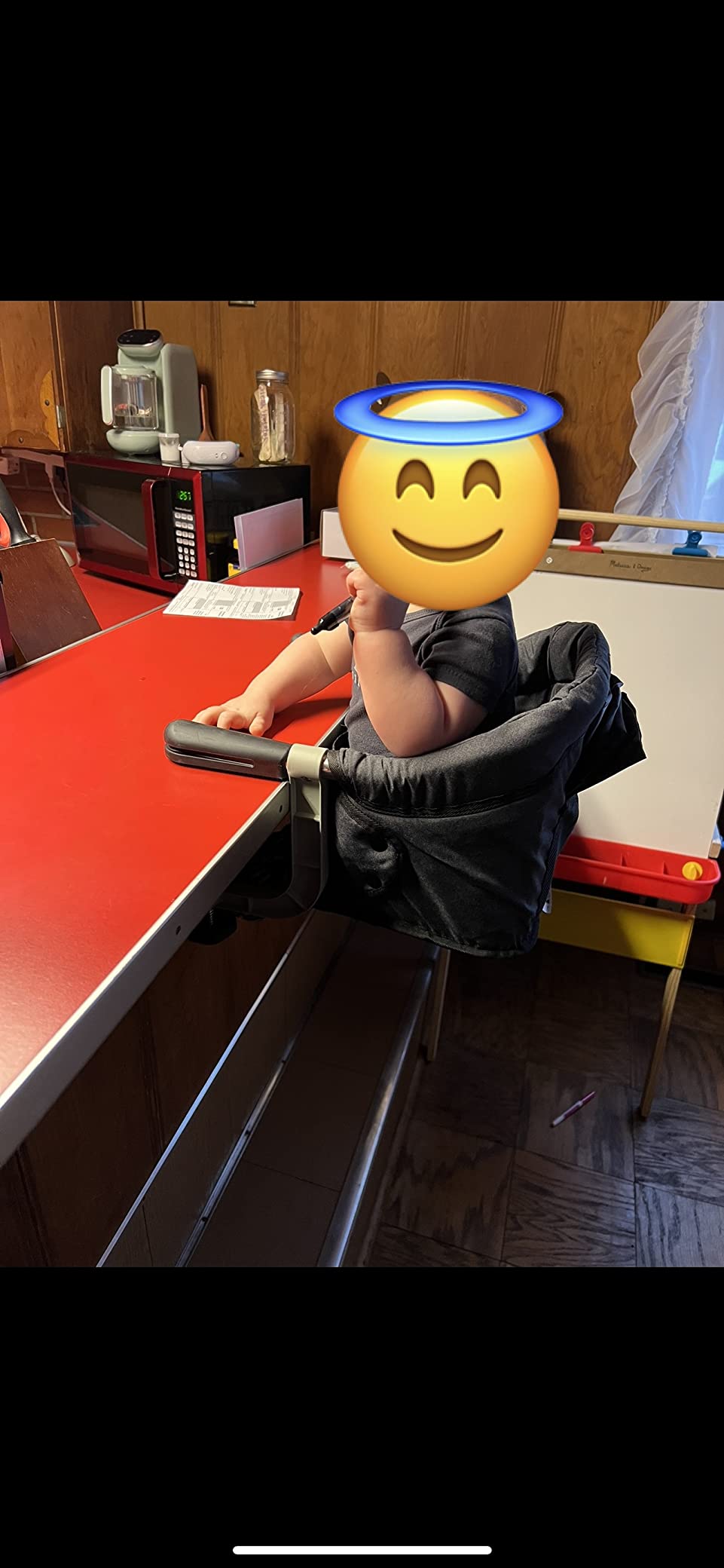 Toogel Hook-On High Chair, Portable Travel Seat for Baby 6-36 Months, Grey customer photo 2