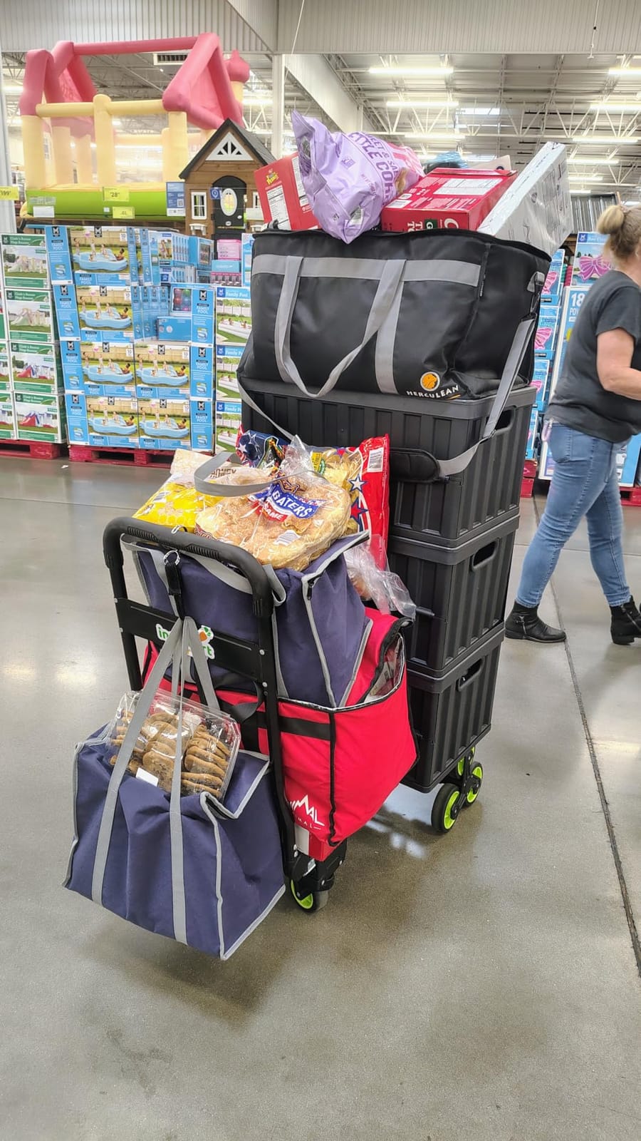 Upgraded 3 in 1 Convertible Folding Hand Truck with Brakes, Hand Truck Dolly Heavy Duty 660lbs Capacity, Stair Climbing Cart with Adjustable Shovel Board and Fixed Handle for Moving customer photo 1