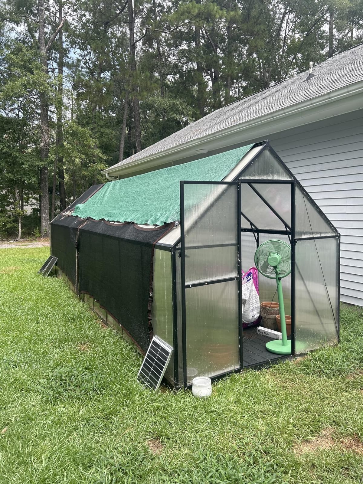 AMERLIFE 6x12 FT Walk-in Polycarbonate Greenhouse with 2 Top Windows | Aluminum Frame Greenhouse with Swing Doors, Heavy-Duty Design and Black Finish for Outdoor Backyard Garden customer photo 1