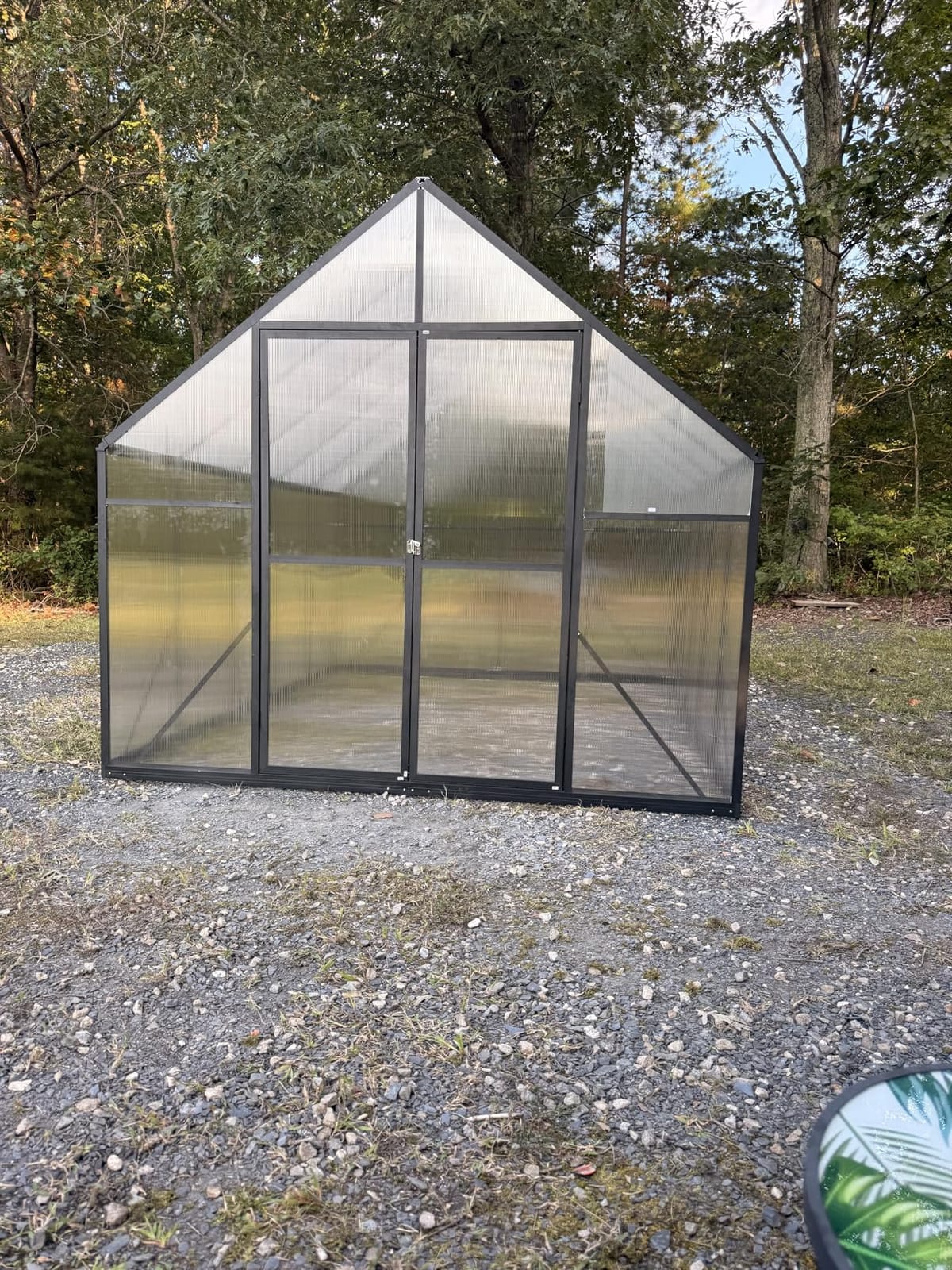 AMERLIFE 6x12 FT Walk-in Polycarbonate Greenhouse with 2 Top Windows | Aluminum Frame Greenhouse with Swing Doors, Heavy-Duty Design and Black Finish for Outdoor Backyard Garden customer photo 2