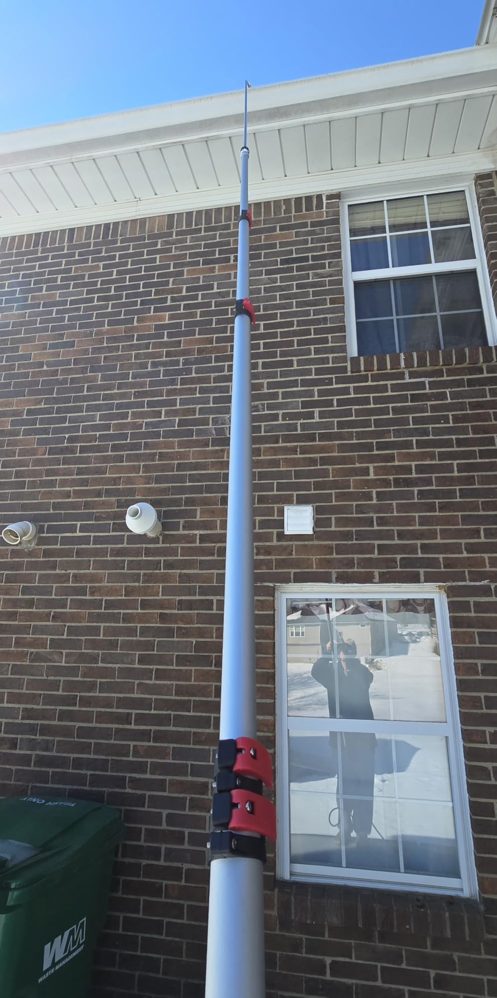 PWACCS 24 FT Pressure Washer Telescoping Wand, Telescopic Extension Wand | Power Washer Spray Wands, Gutter Cleaner Attachment with Support Belt & 7 Nozzle Tips, Brush Head, 4000 PSI customer photo 1