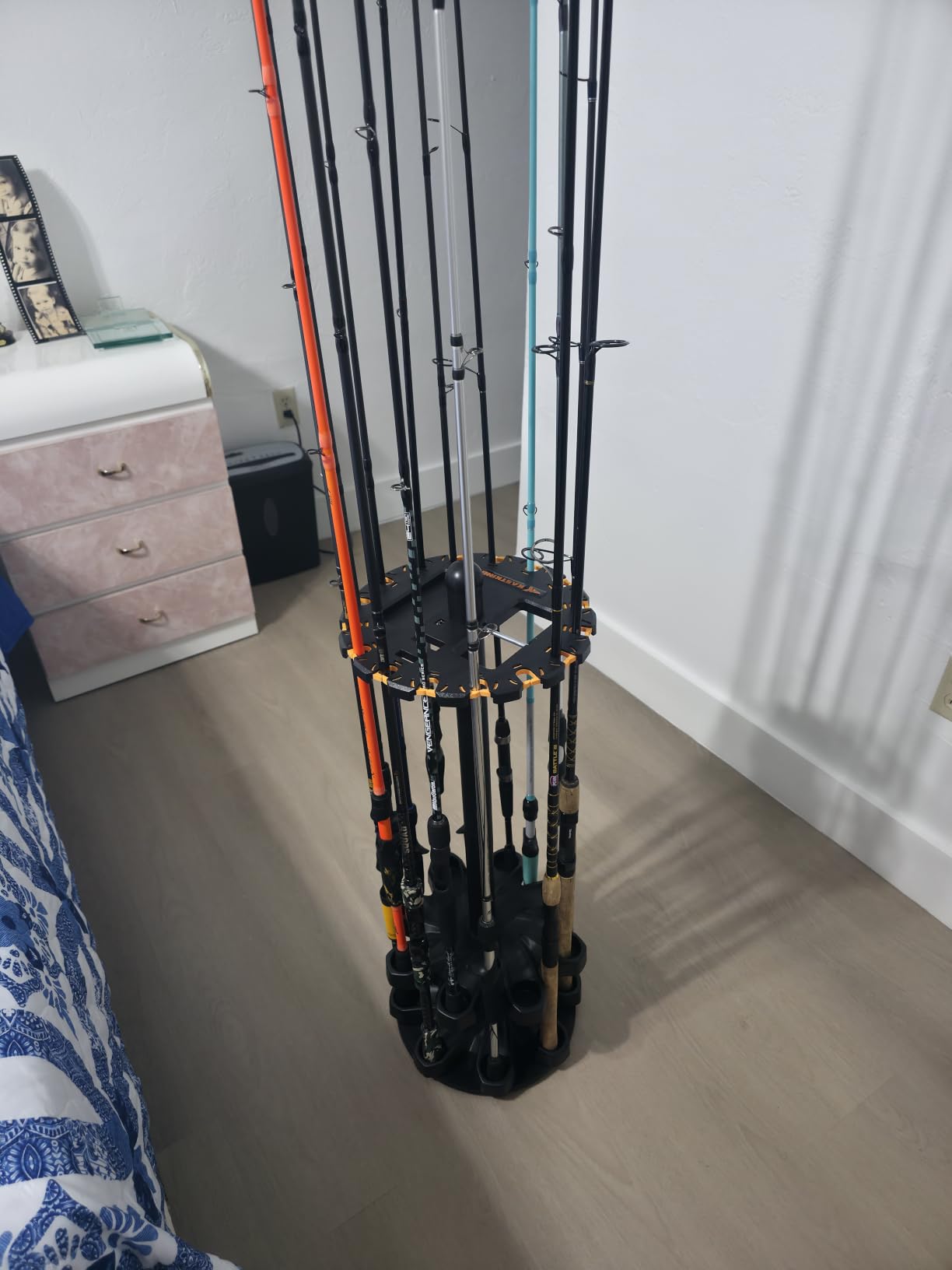 KastKing V16 Rotating Fishing Rod Holder for Garage, Fishing Gear | Floor Rack Holds Up to 16 Rods & Combos, Space-Saving Pole Organizer with Foam, Durable ABS, Fishing Storage Gift for Men customer photo 2