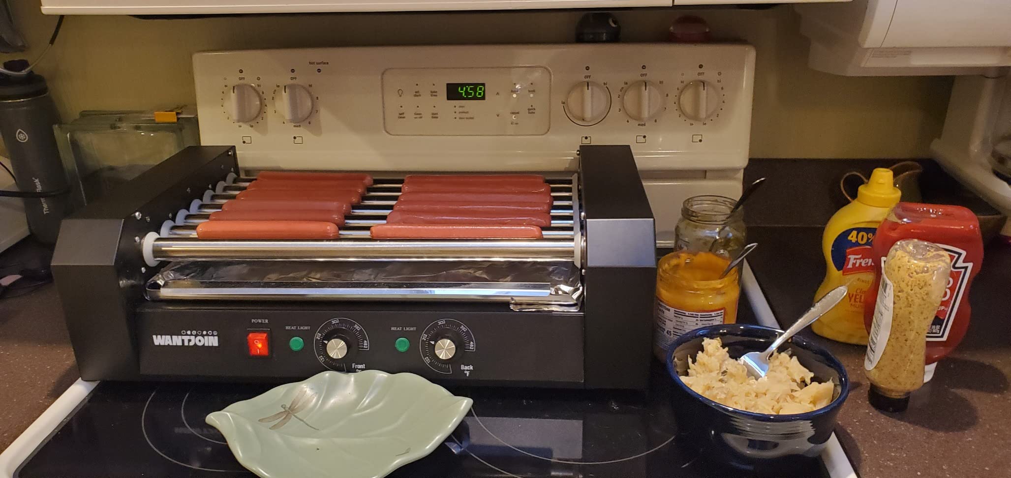 WantJoin Commercial Hot Dog Steamer - 38QT/36L Electric Hot Dog Steamer and Bun Warmer, Stainless Steel Hot Dog Cabinet with Tempered Glass 200-275 Sausages & 40-45 Buns customer photo 1