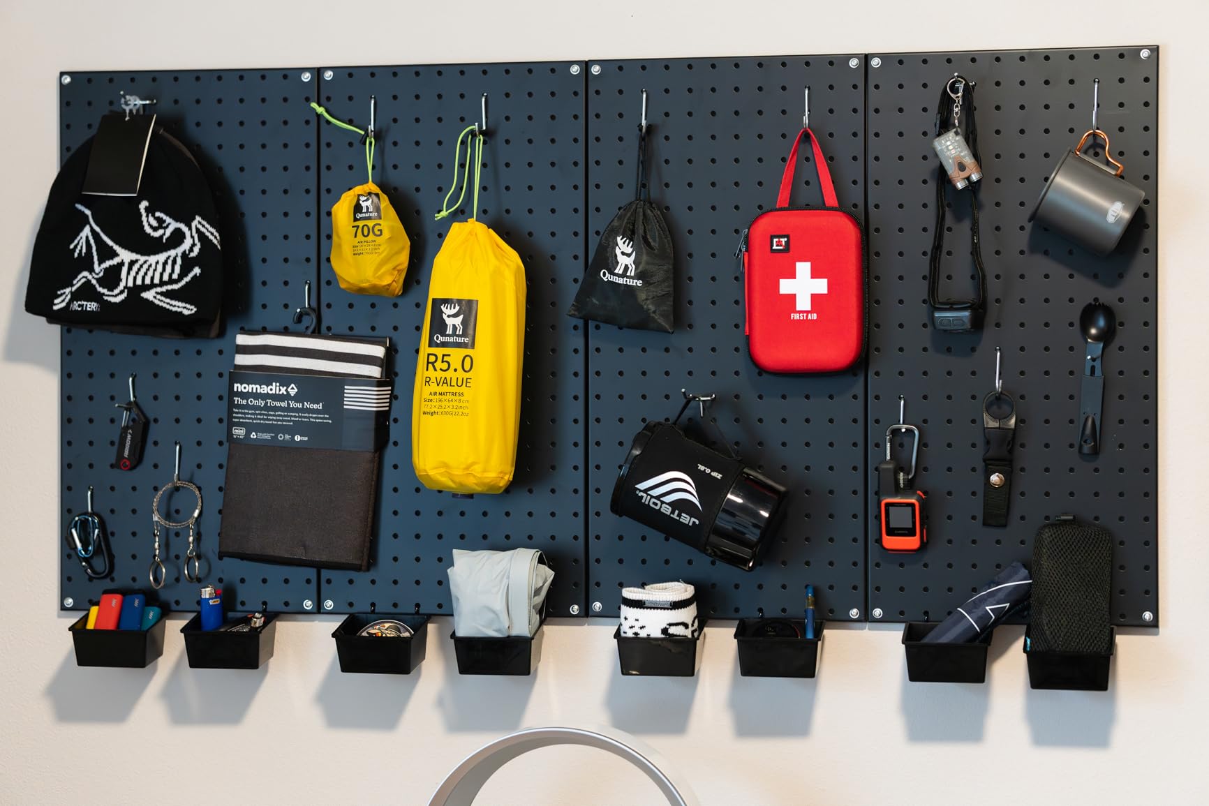 INCLY 226PCS Black Metal Pegboard Wall Organizer 48x36 Inch customer photo 1