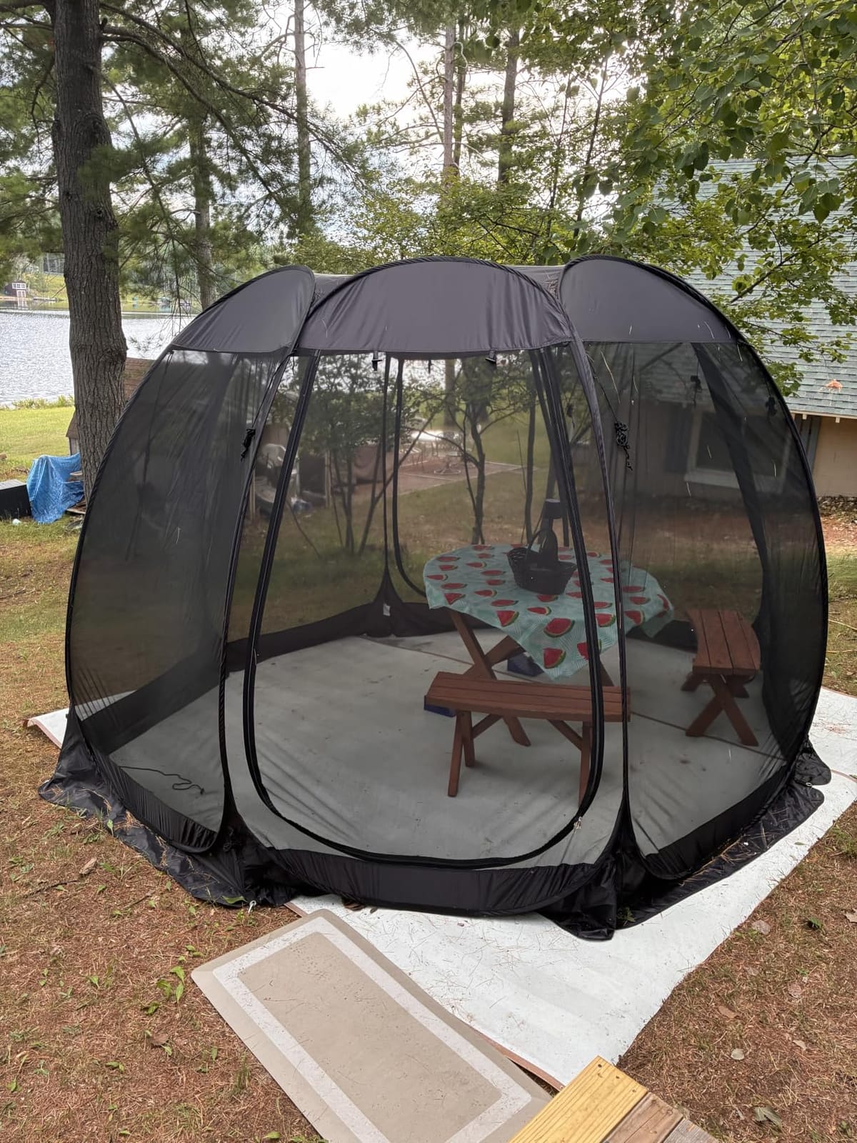 Alvantor Pop Up Screen House Tent, Instant Outdoor Gazebo with Mosquito Netting & UPF 50+ Sun Protection, Portable Canopy Shelter for Patio, Backyard, Camping (2-10 Person) customer photo 1