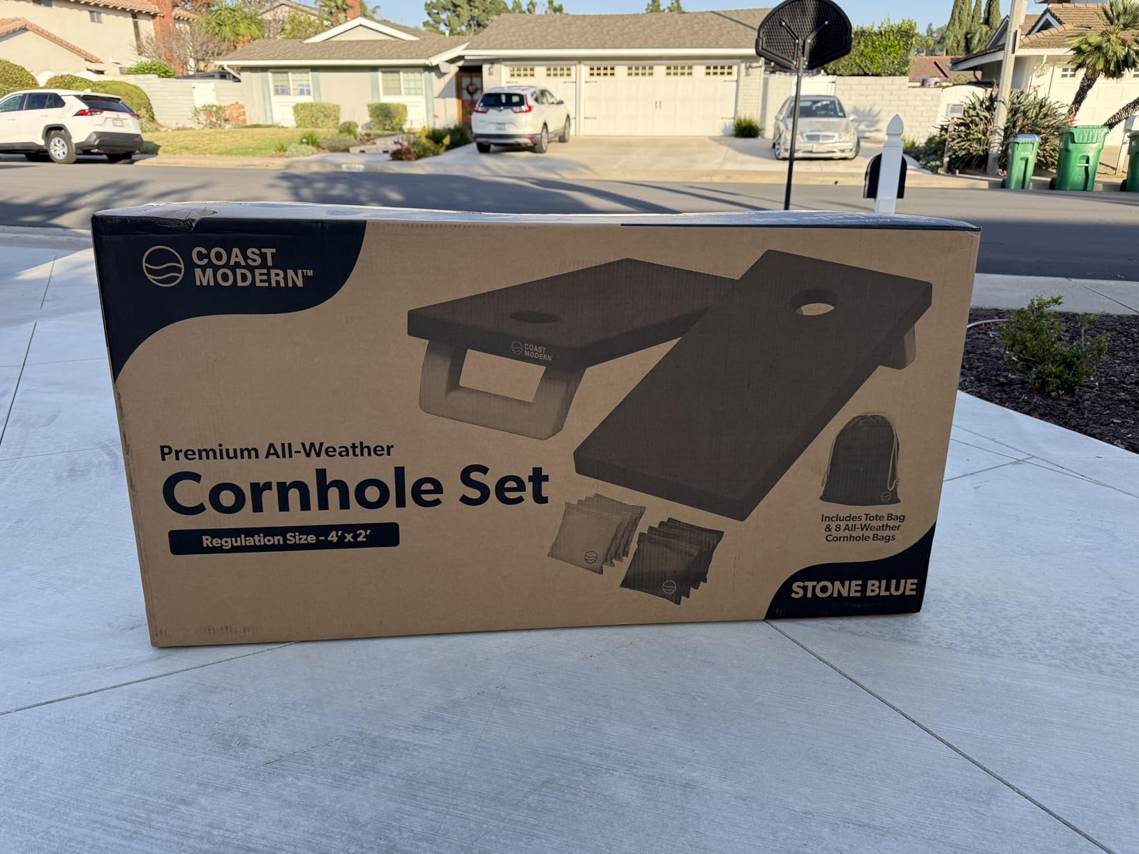 Coast Modern All Weather Cornhole Board Set - 4 x 2 ft Regulation Size - Premium Outdoor Game for Adults & Family customer photo 2