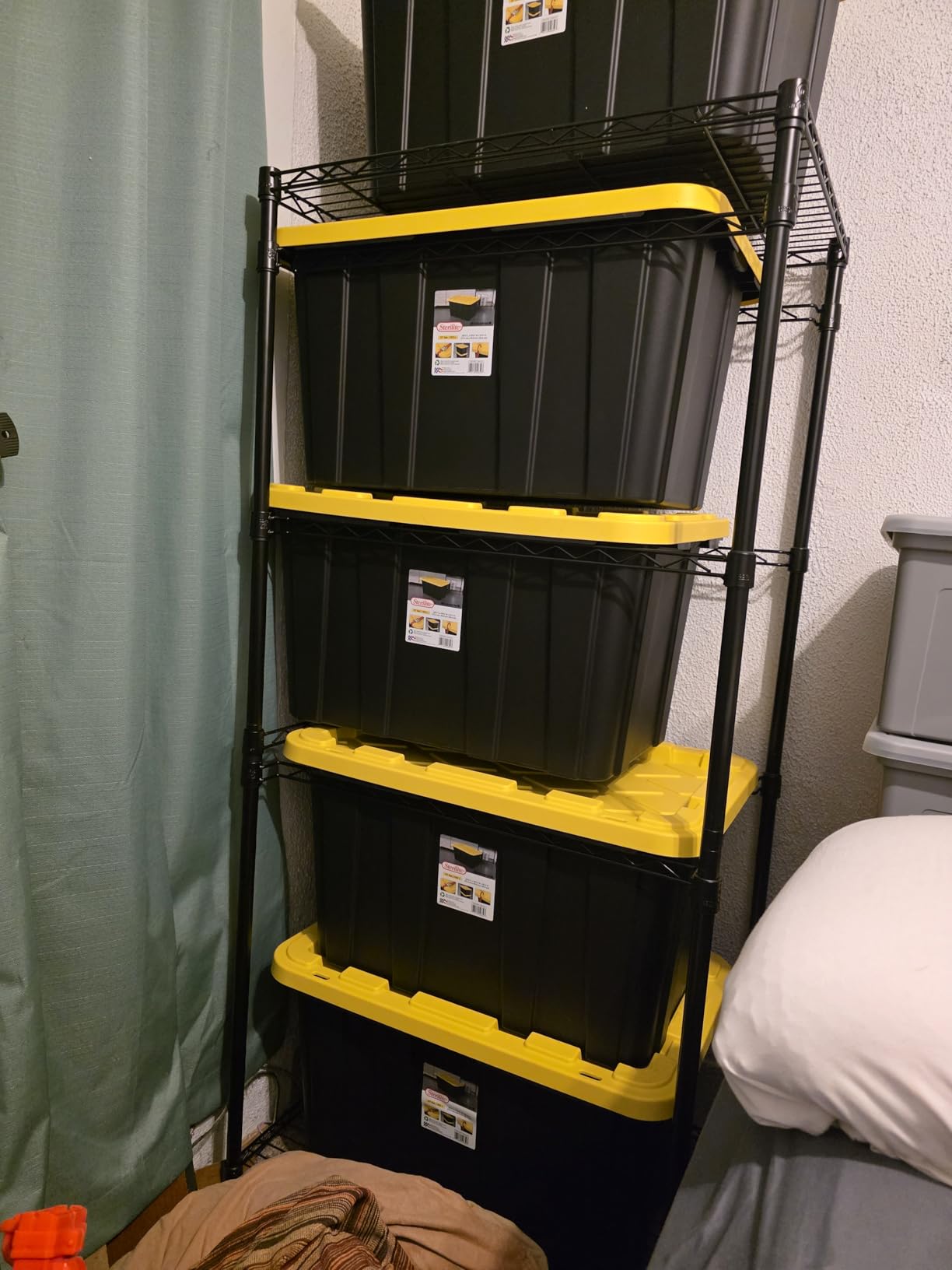 MonsterRAX 5-Tier NSF Heavy Duty Bin Rack for 27-Gal Totes, Black customer photo 1
