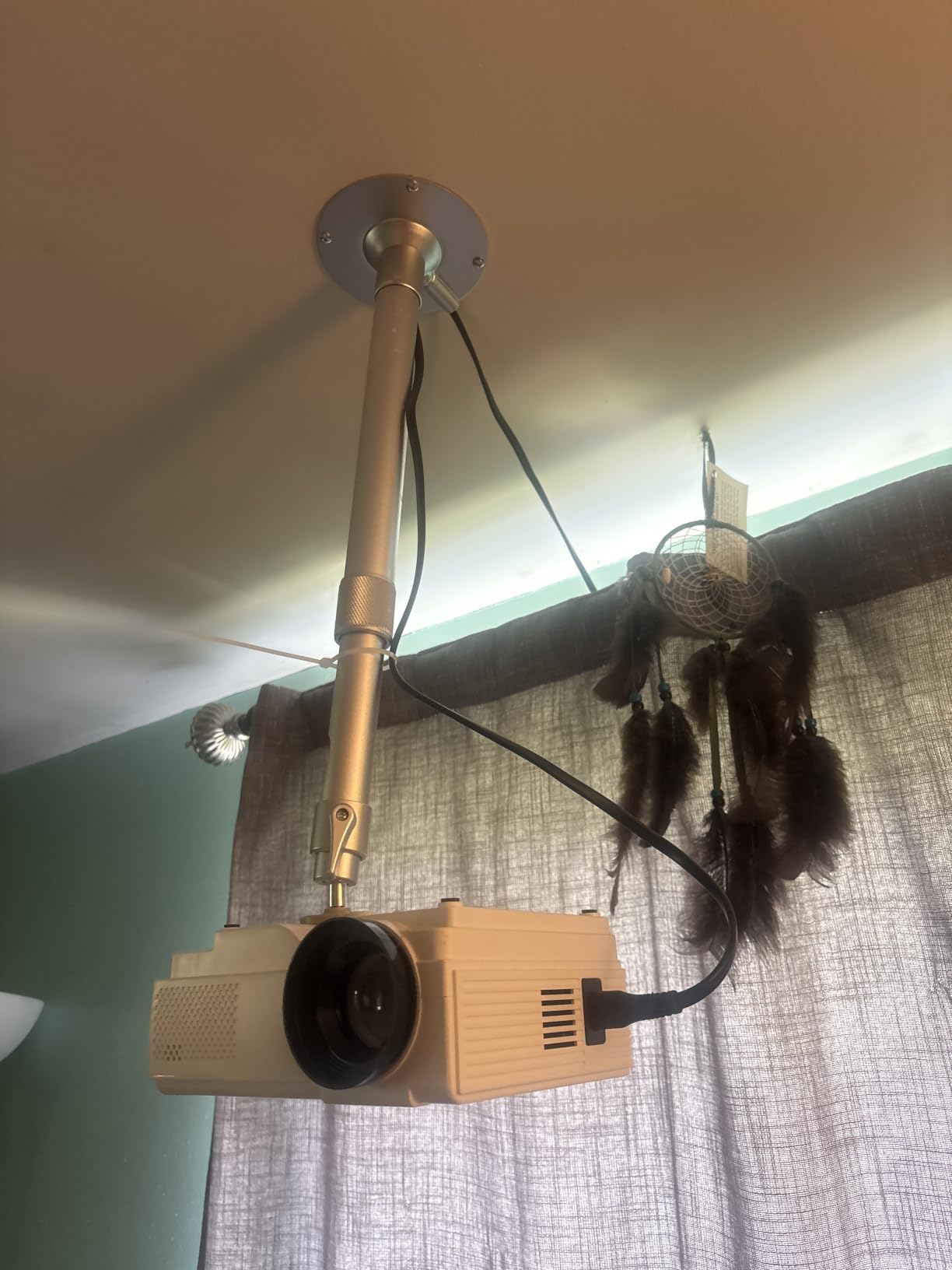 2-Be-Best Projector Ceiling Mount 23-42in / 58-105cm Long Projector Mount High Profile Extendable Ceiling Projectors Mounts Adjustable 360° Rotation Drop Ceiling Projectors Mounts Upgraded Silver customer photo 2