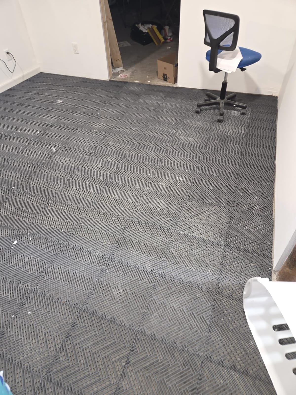 Garage Floor Tiles Interlocking Garage Flooring Tiles Pack of 48 Antislip Oil and Stain Resistant for Garages Shop Floors Basements 40000 LBS Load Capacity (Black, 12 inch x 12 inch, Drain Tiles) customer photo 1