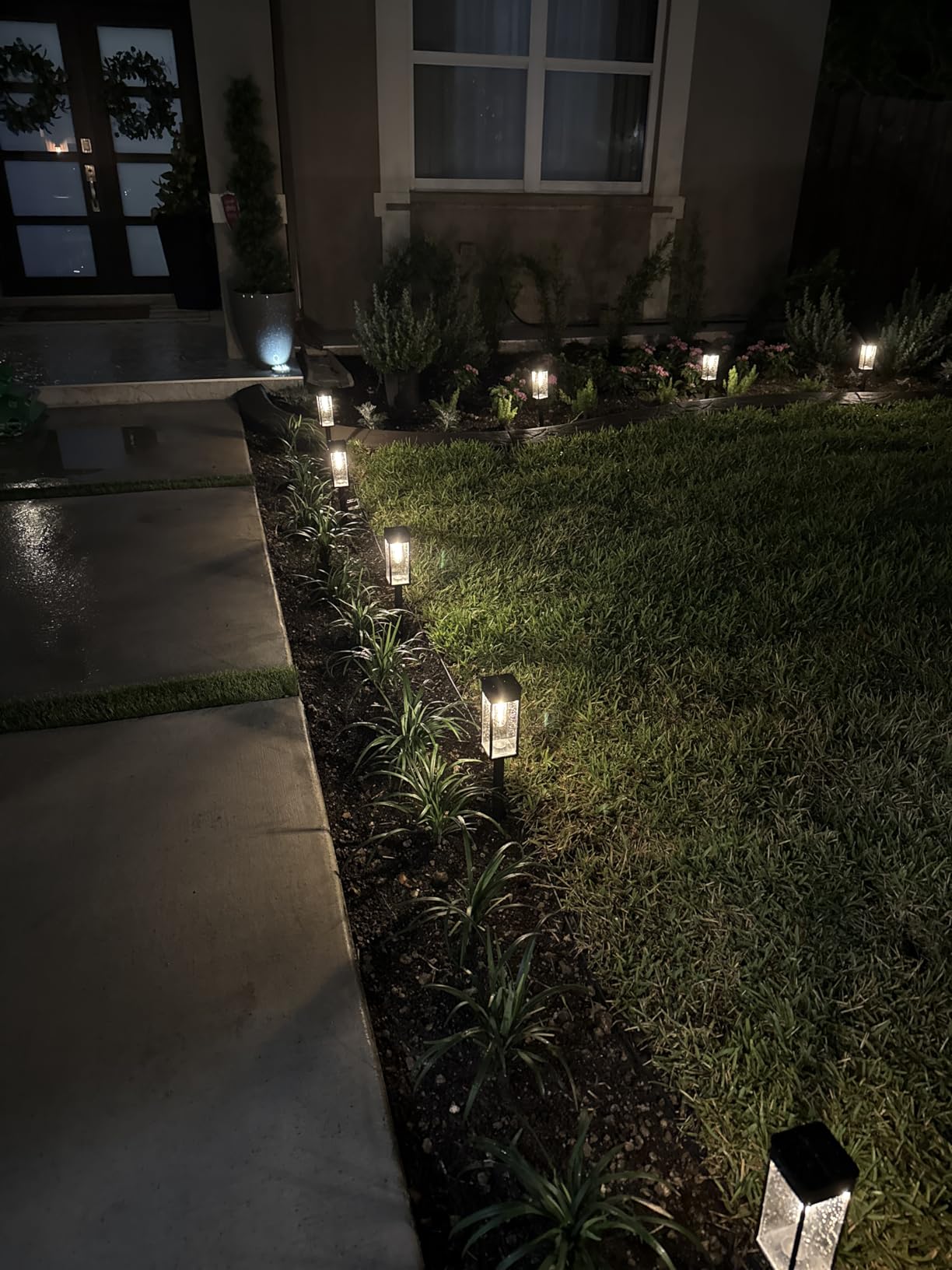 BITPOTT Bright Solar Square Pathway Lights 2700, 12 Pack, Warm White, IP65 customer photo 2